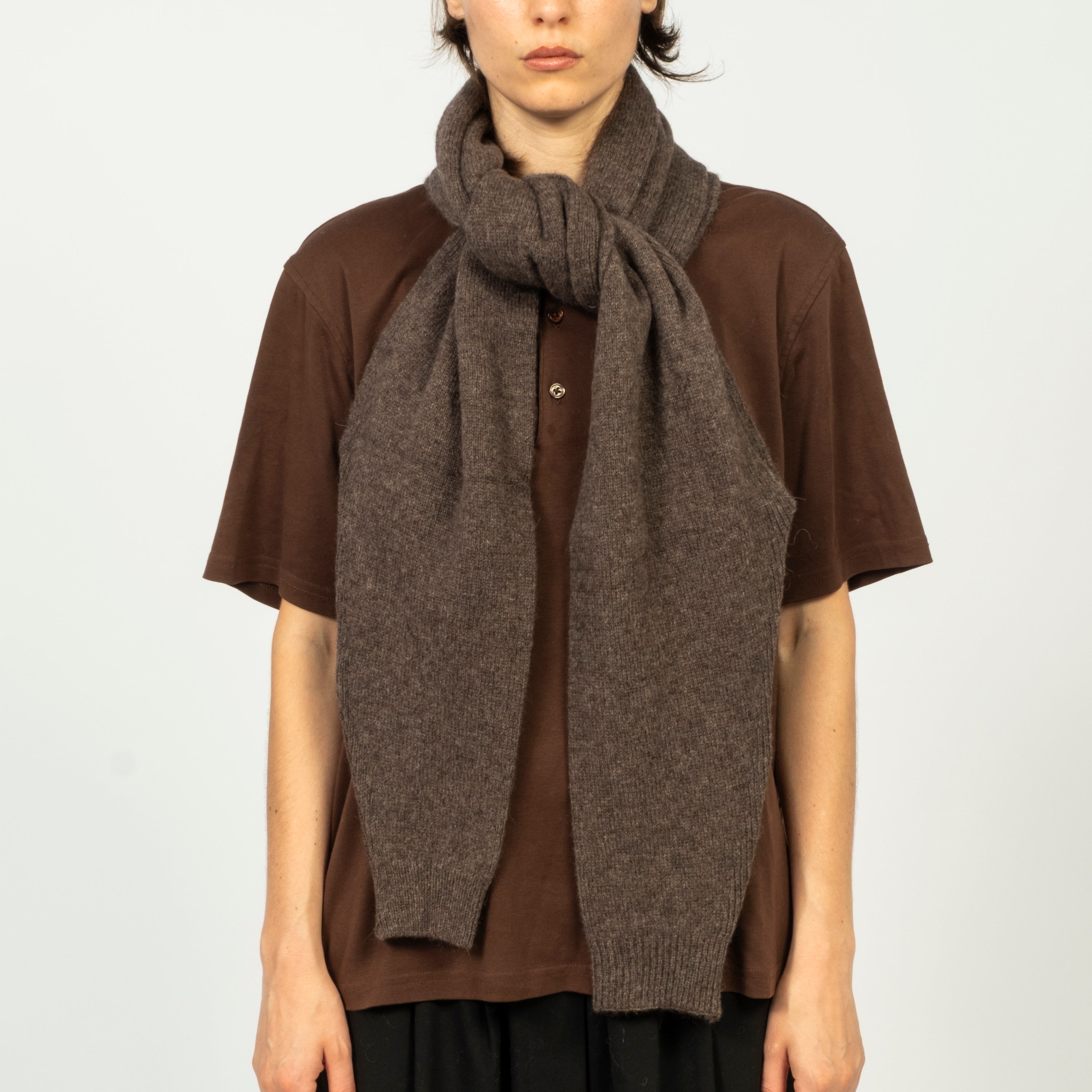 [NINE TAILOR] N-1536 BERGAMOT STOLE _ MOCHA