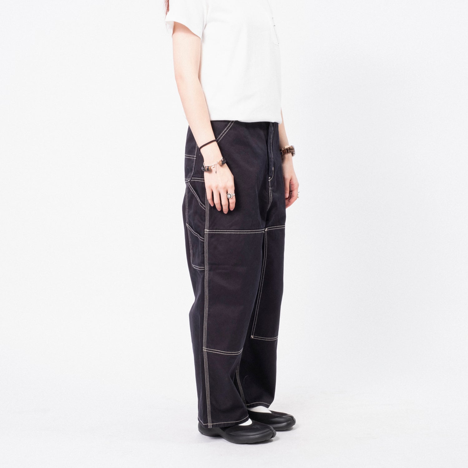 [BEAMS BOY] G.D/KNEE PAINTER _ NAVY