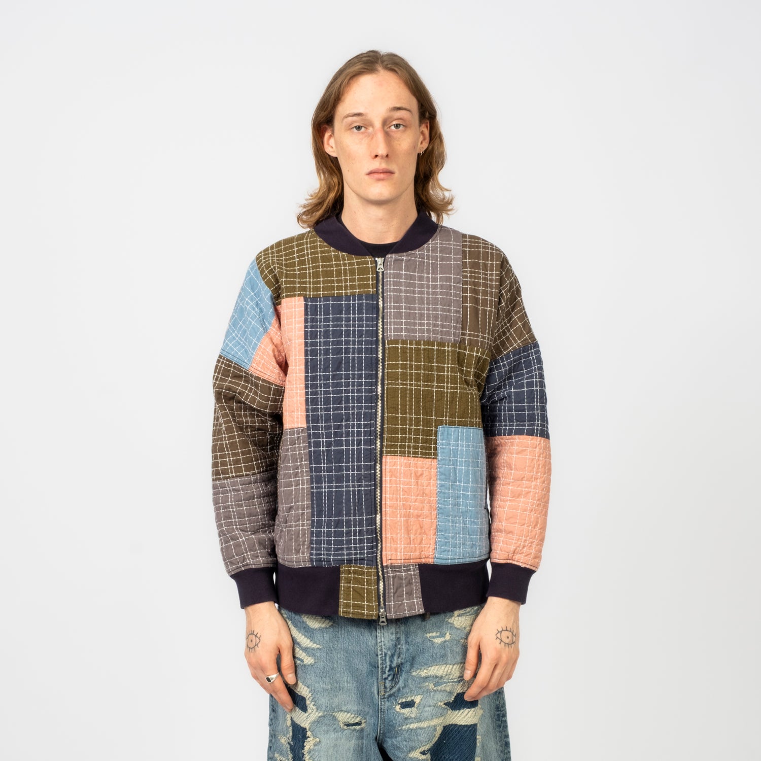 [FDMTL] FA26JK21C SASHIKO BOMBER JACKET RINSE _ KHAKI