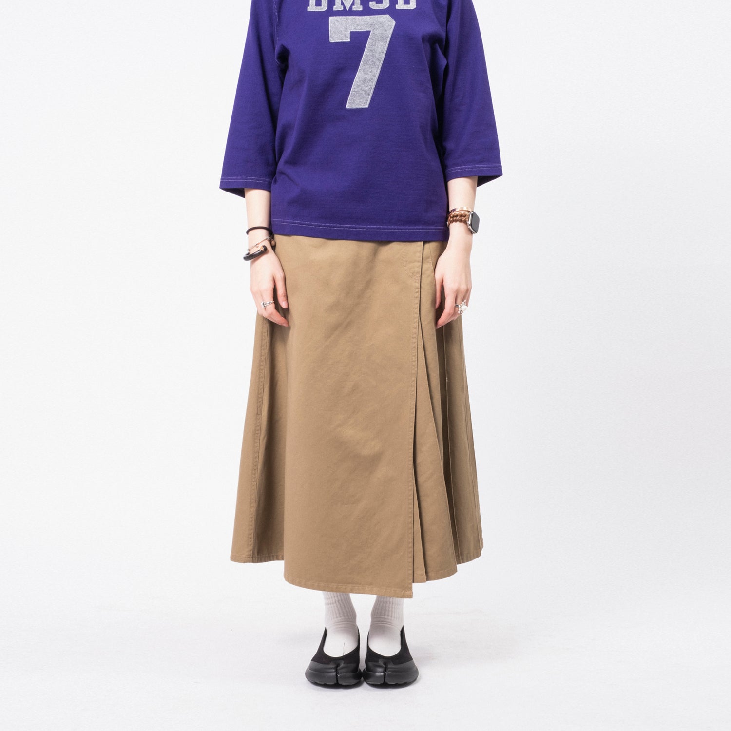 [BEAMS BOY] G.CHINO WRAP SKIRT _ BEIGE