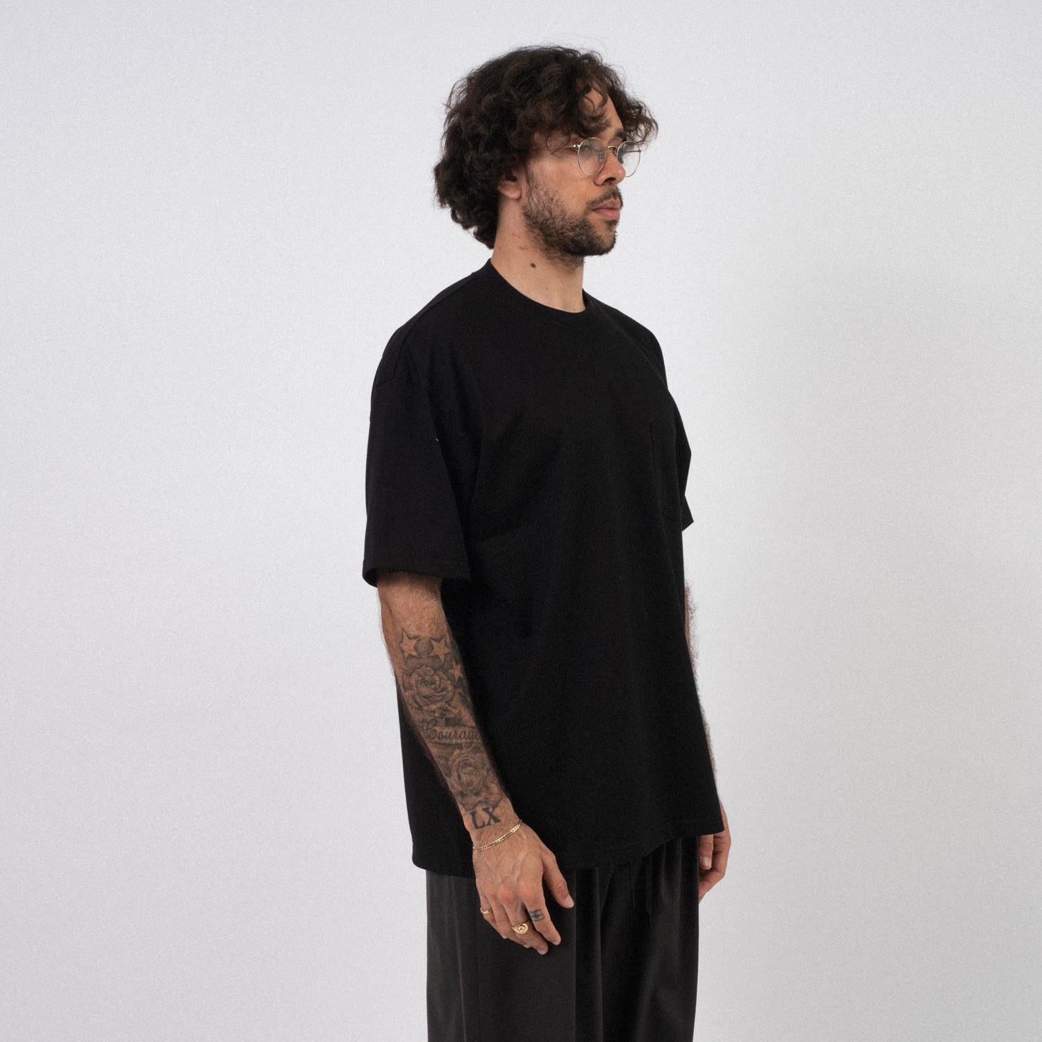 [SSSTEIN] ST1033 OVERSIZED POCKET TEE _ BLACK