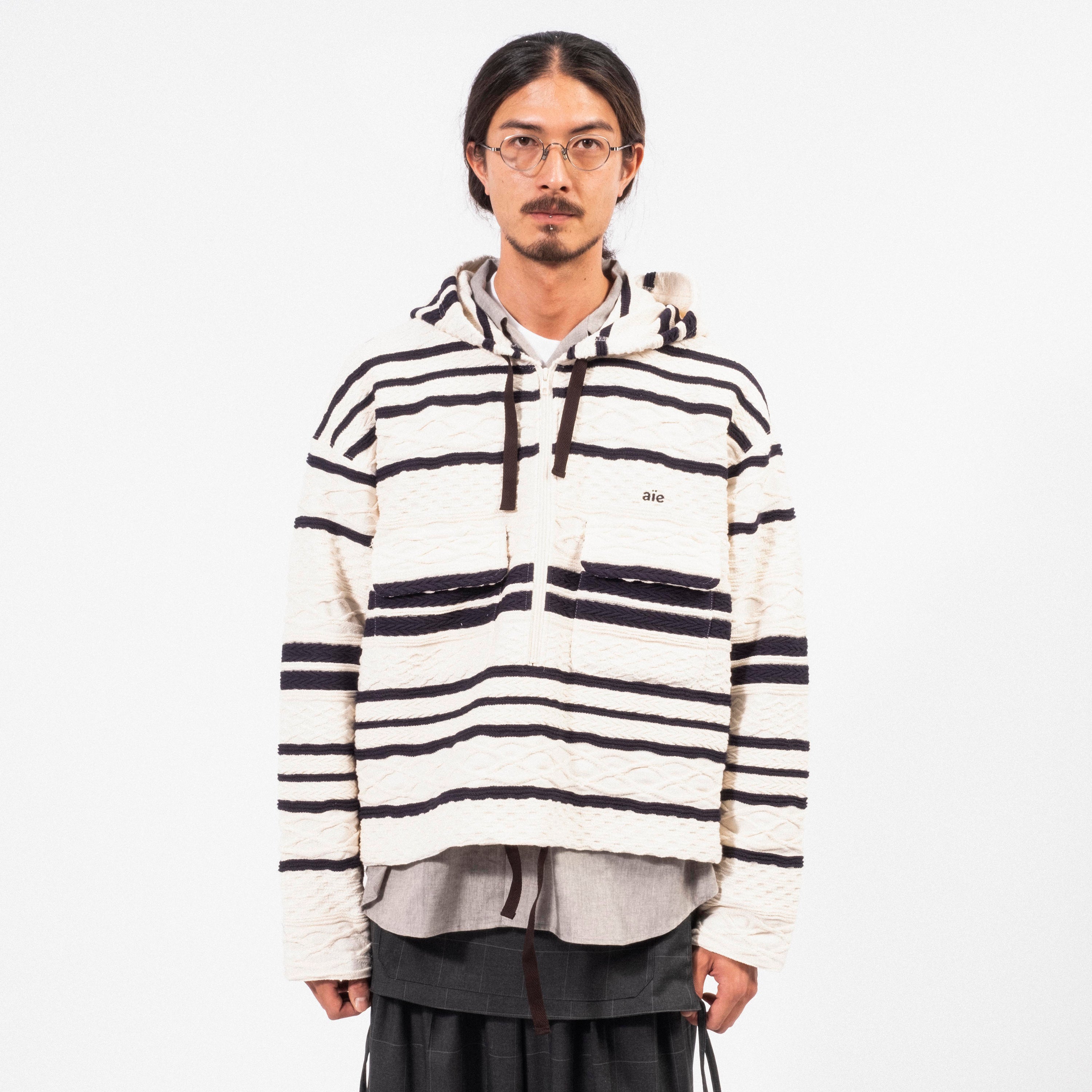 [AÏE] QV823 SPO HOODY _ B-NAVY