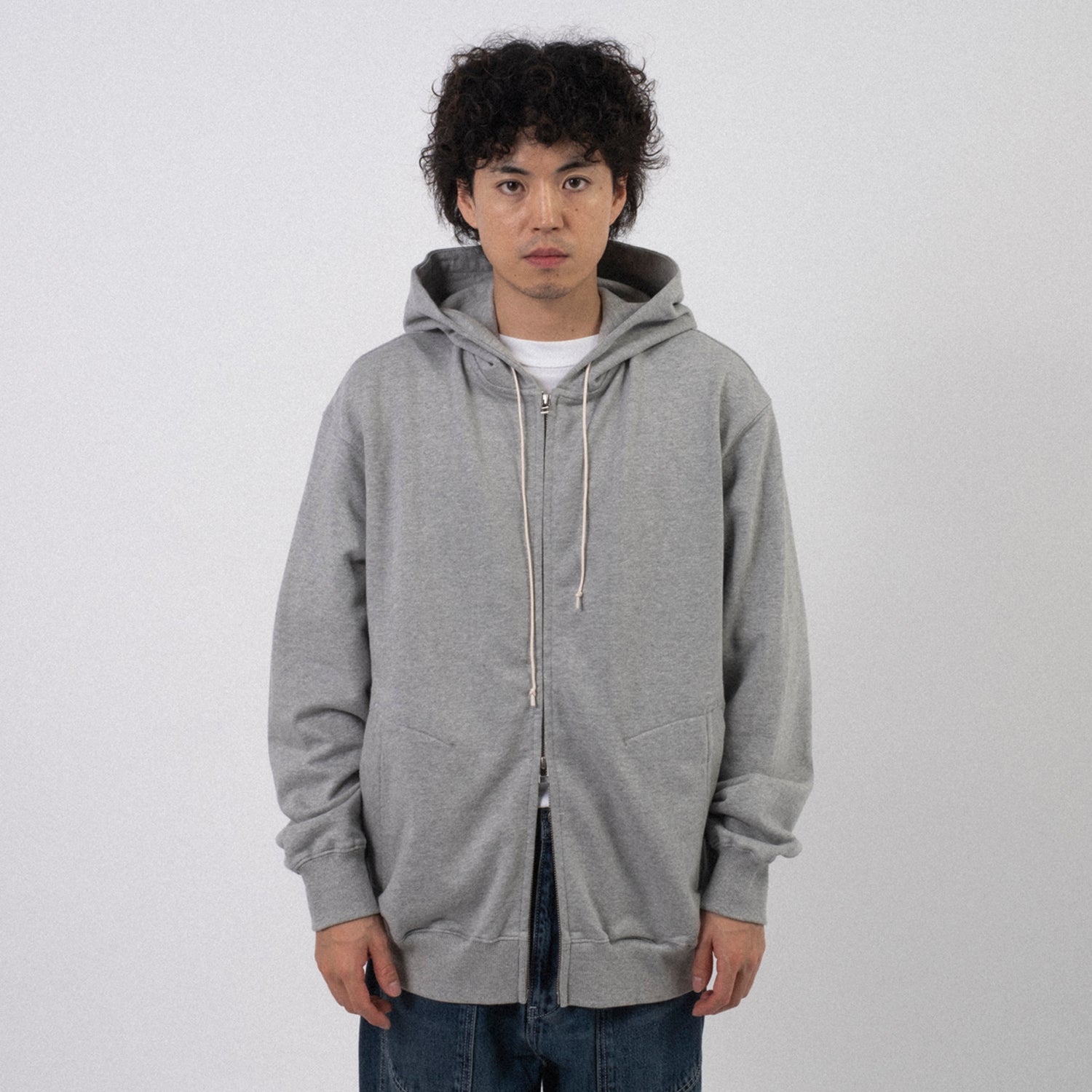 [NEITHERS] SOPHOMORE ZIP UP HOODIE _ MELANGE GREY