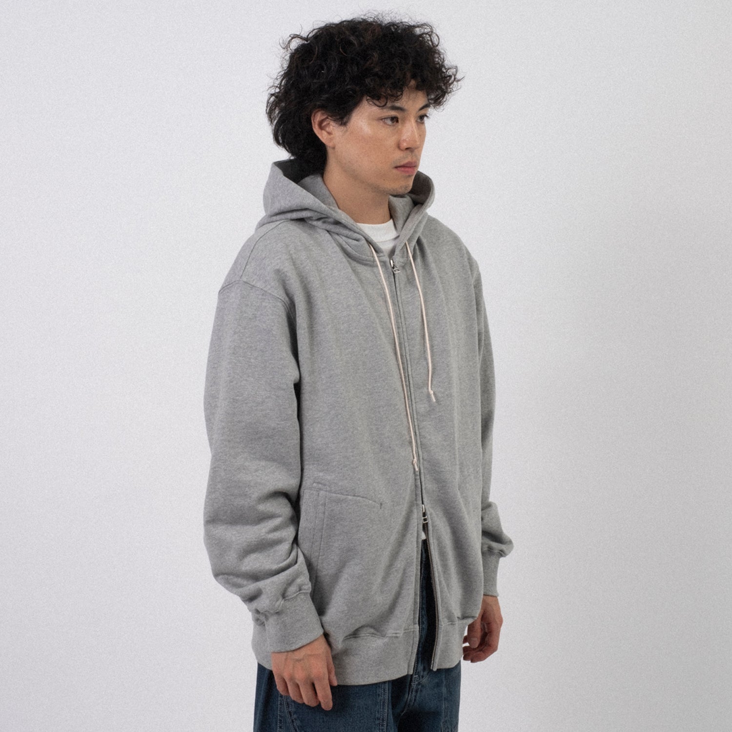 [NEITHERS] SOPHOMORE ZIP UP HOODIE _ MELANGE GREY