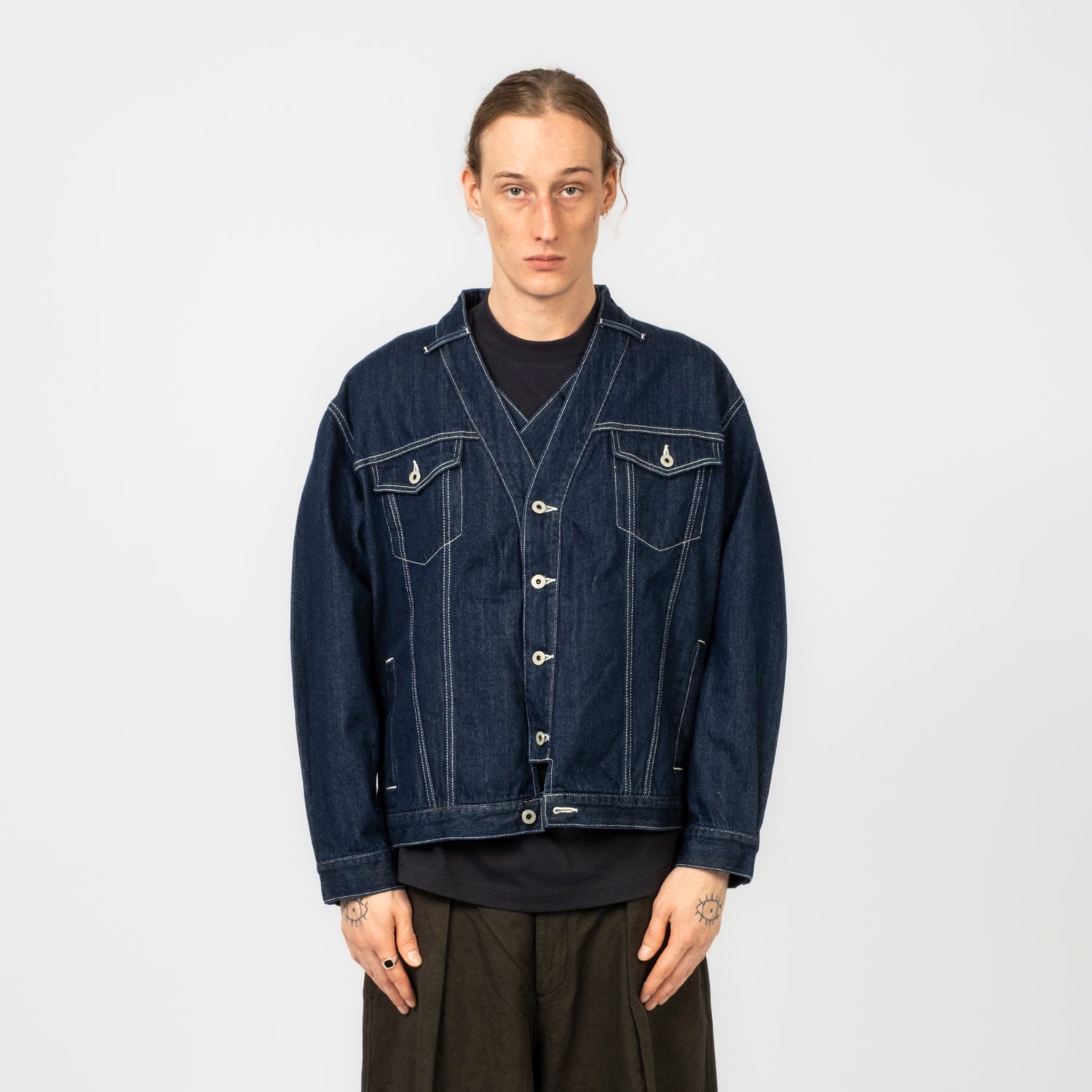 [FDMTL] FA26JK19R DENIM T-FORM JACKET RINSE _ INDIGO