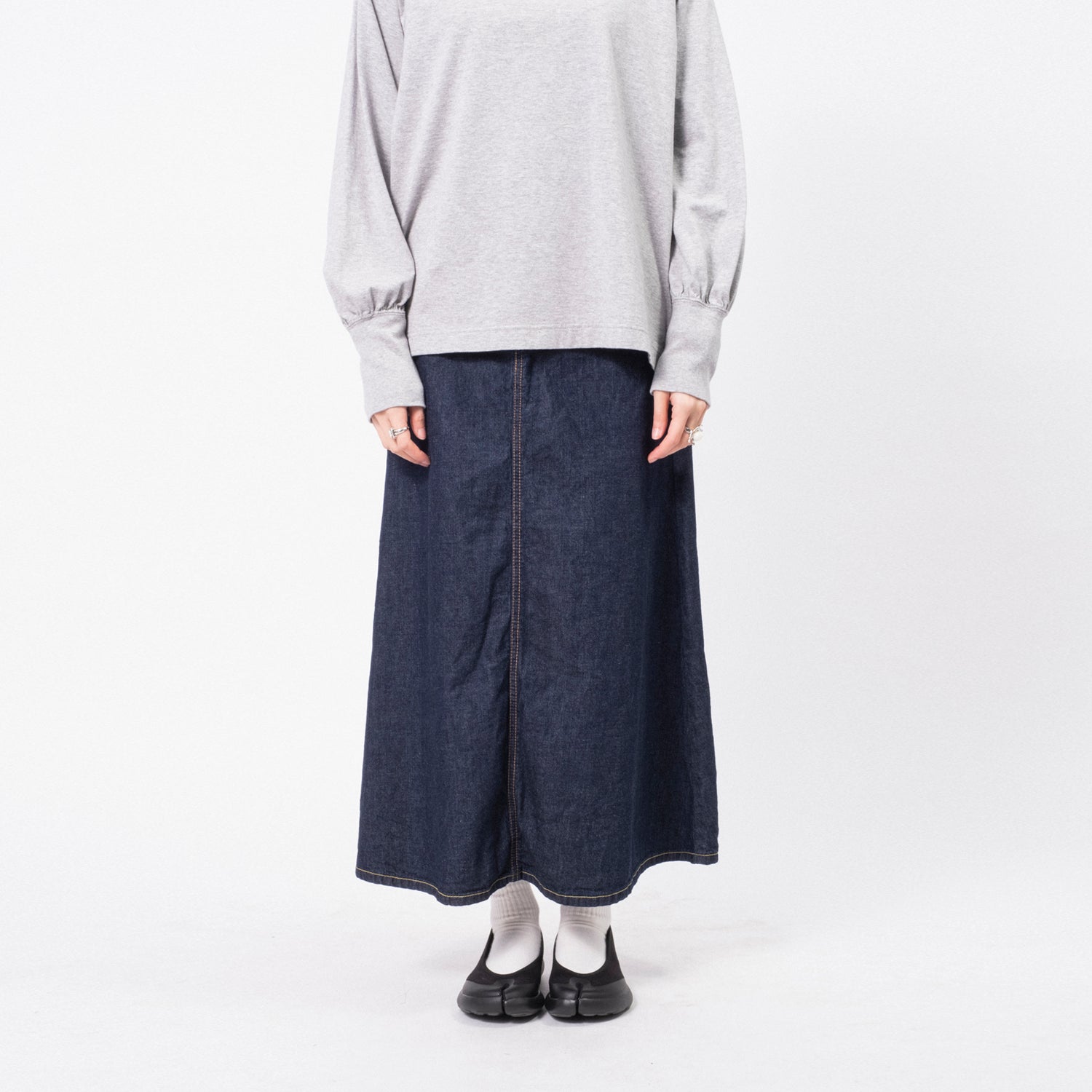 [BEAMS BOY] O.DENIM 5 POCKET MAXI SKIRT _ INDIGO