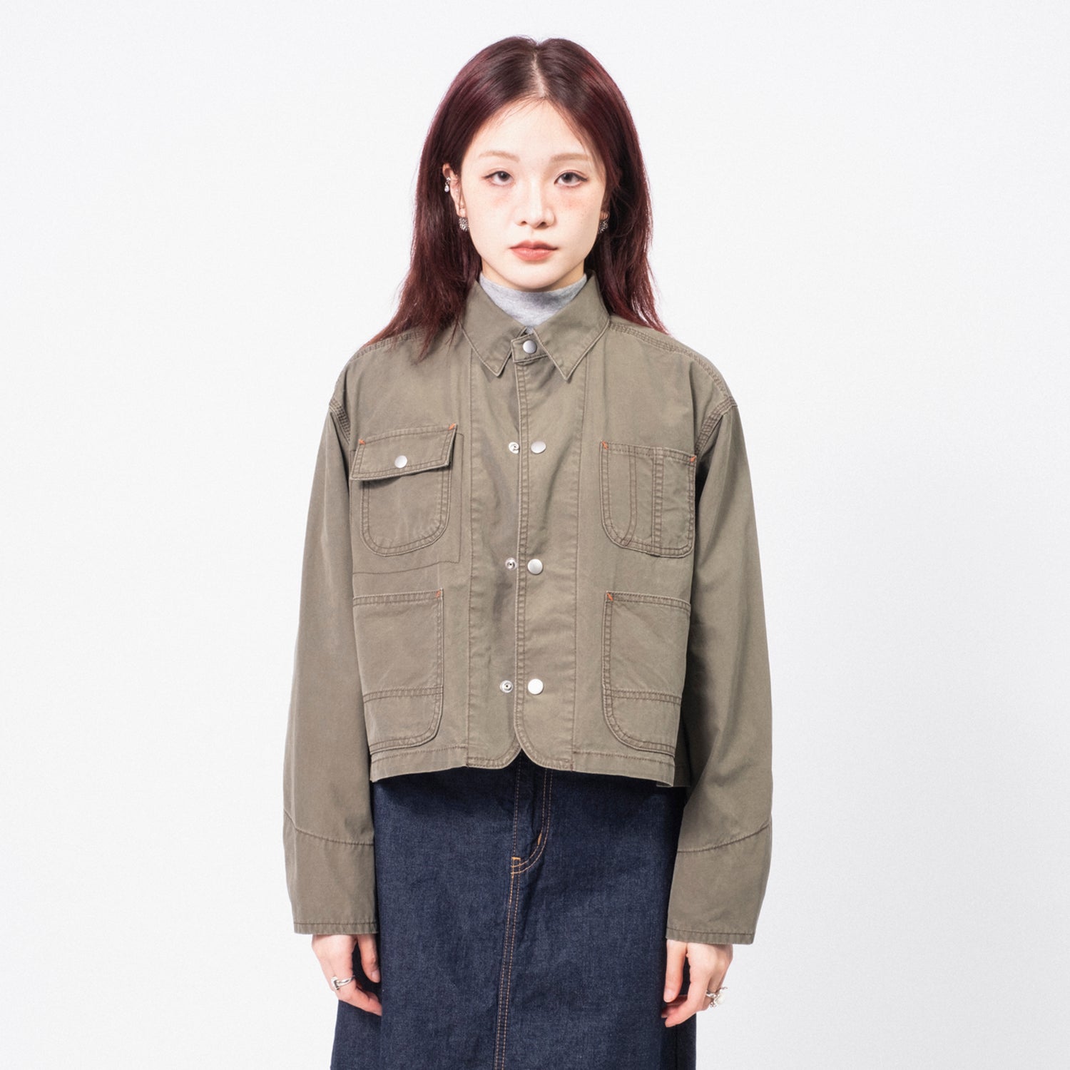 [BEAMS BOY] G.CO SHORT C/ALL _ OLIVE