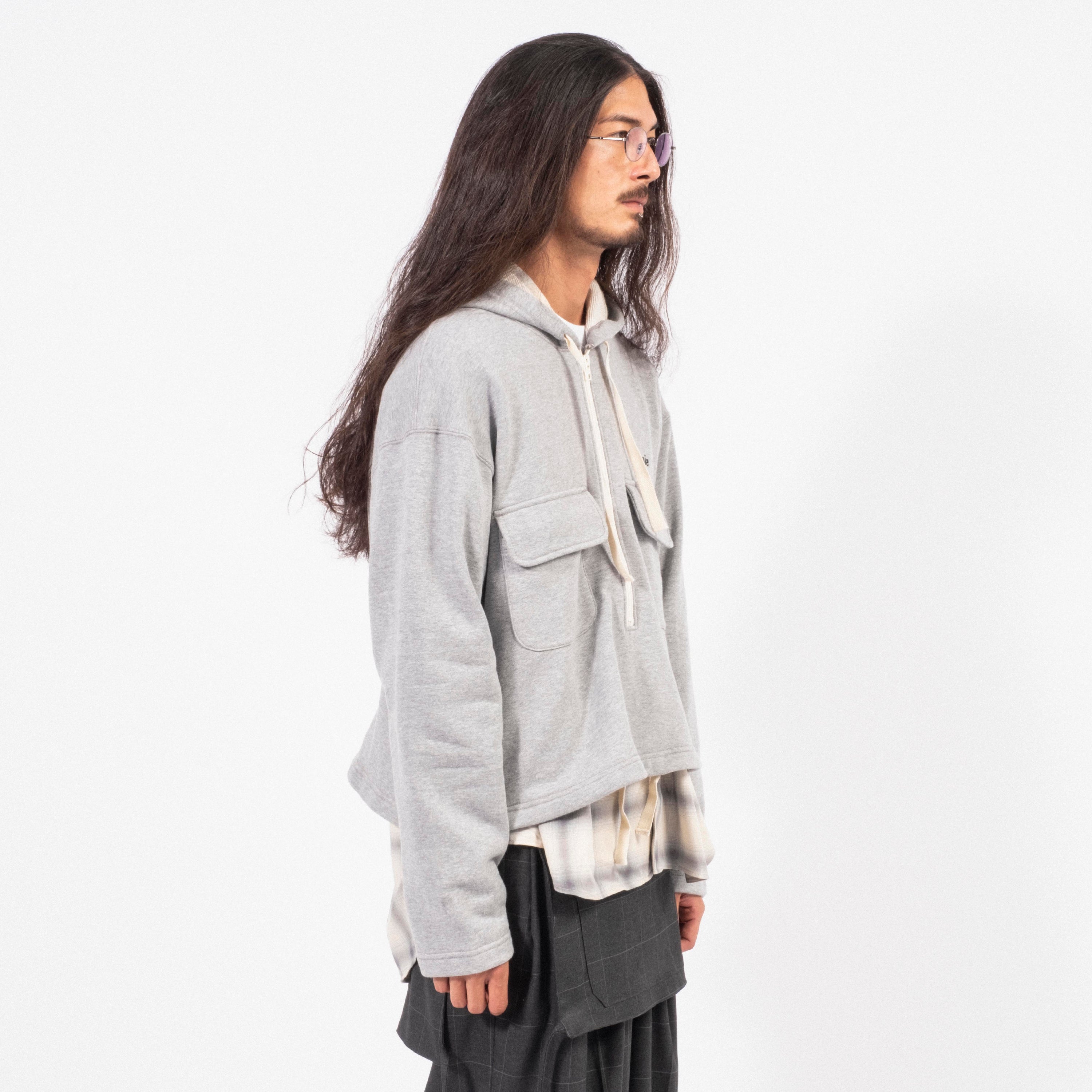 [AÏE] QV824 SPO HOODY _ A-H.GREY