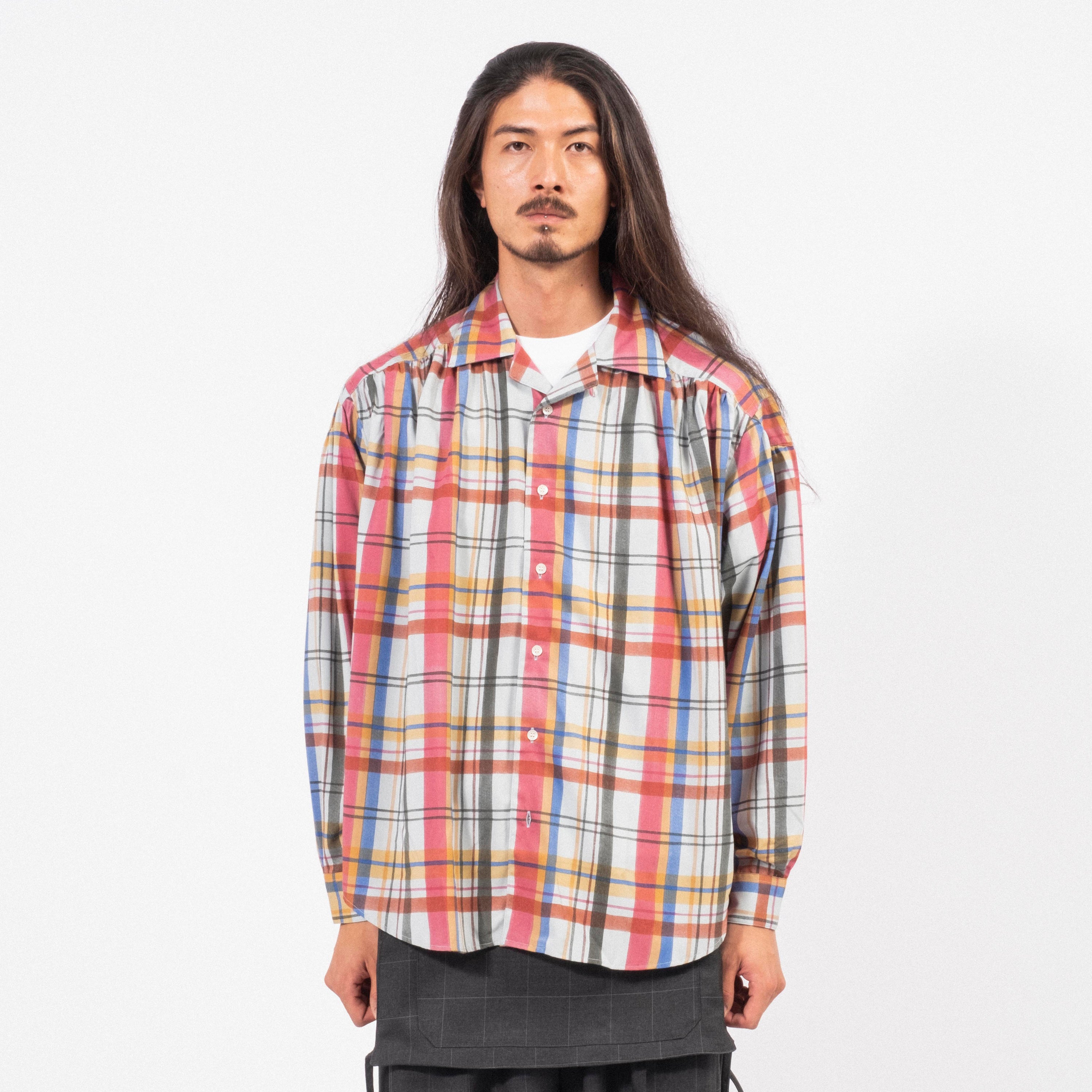 [AÏE] QV814 PAINTER SHIRT _ SLATE BLUE