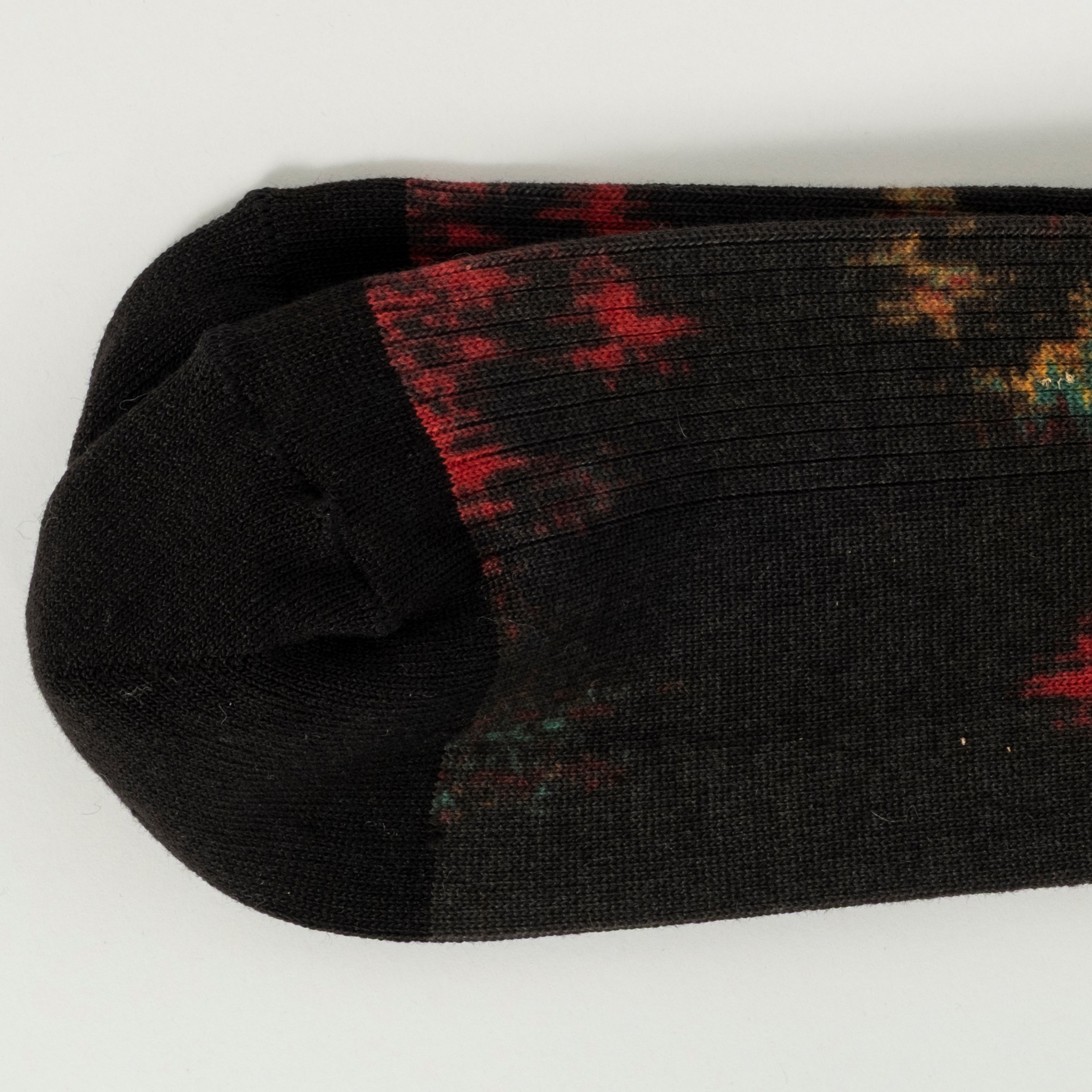 [BLUE BLUE JAPAN] KNITTED TSUJIGAHANA PRINTED SOCKS _ BLACK