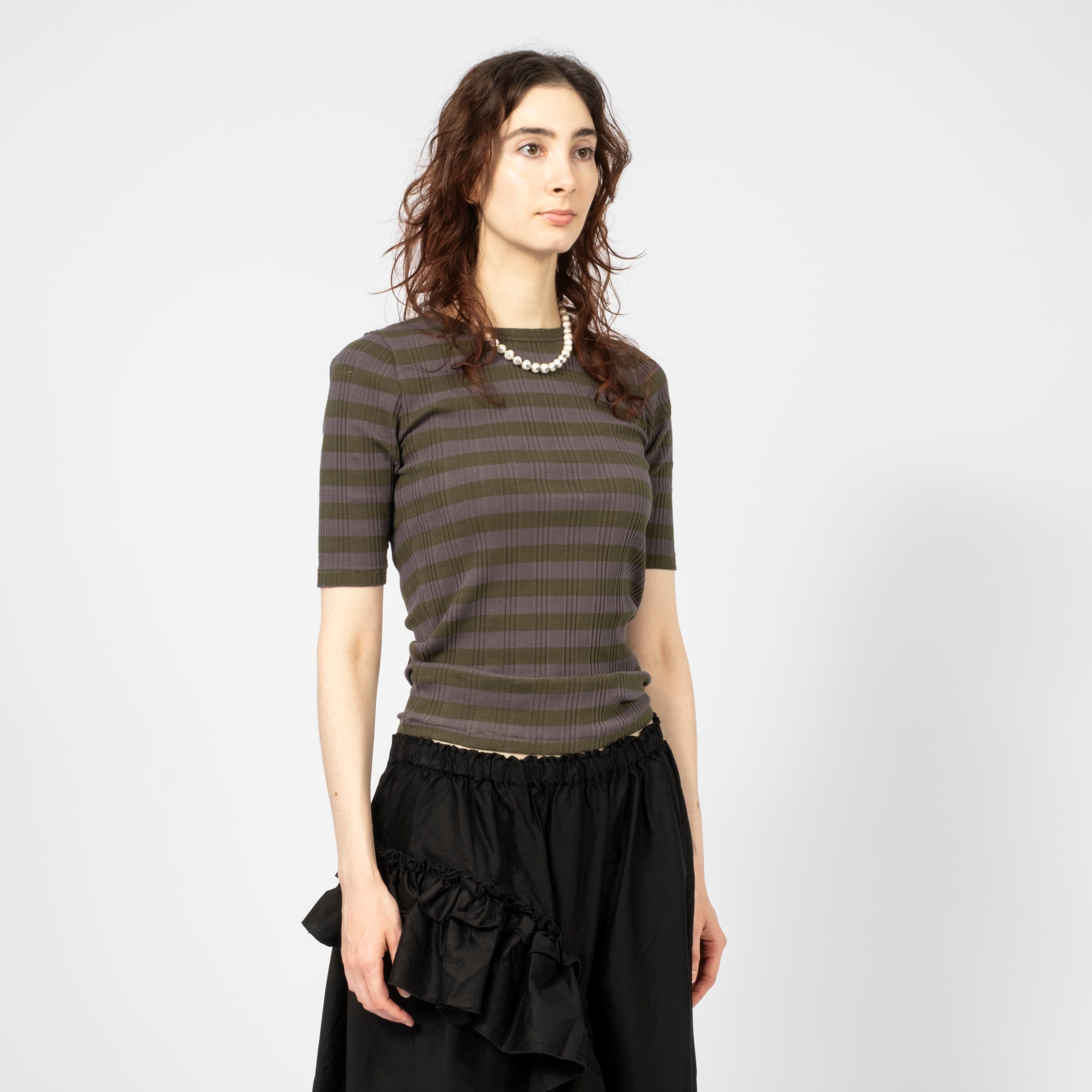 [YMC] CHARLOTTE SS TOP _ BLACK/GREY