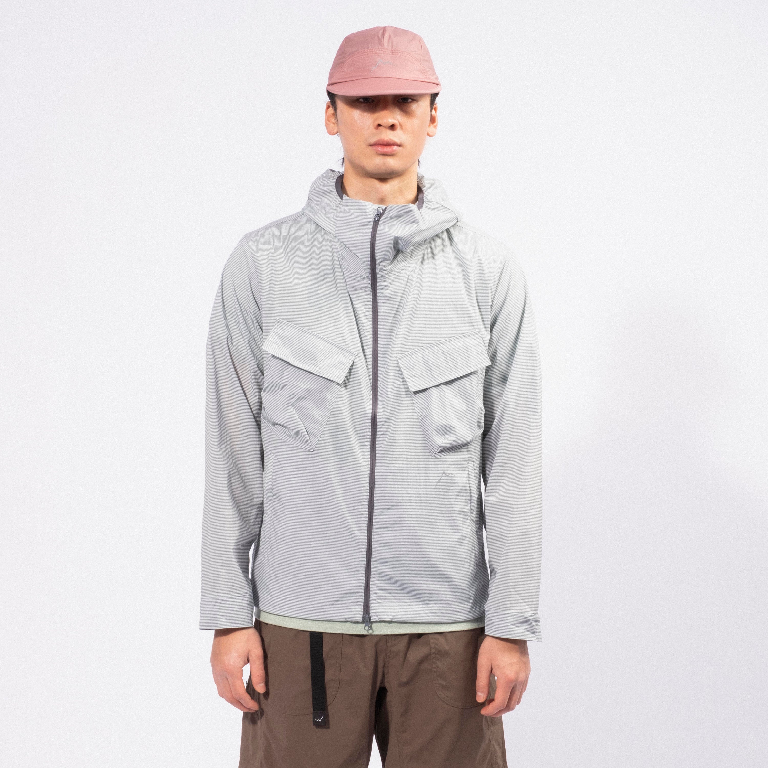 [CAYL] FLAP POCKET CHK JACKET _ LIGHT GREY