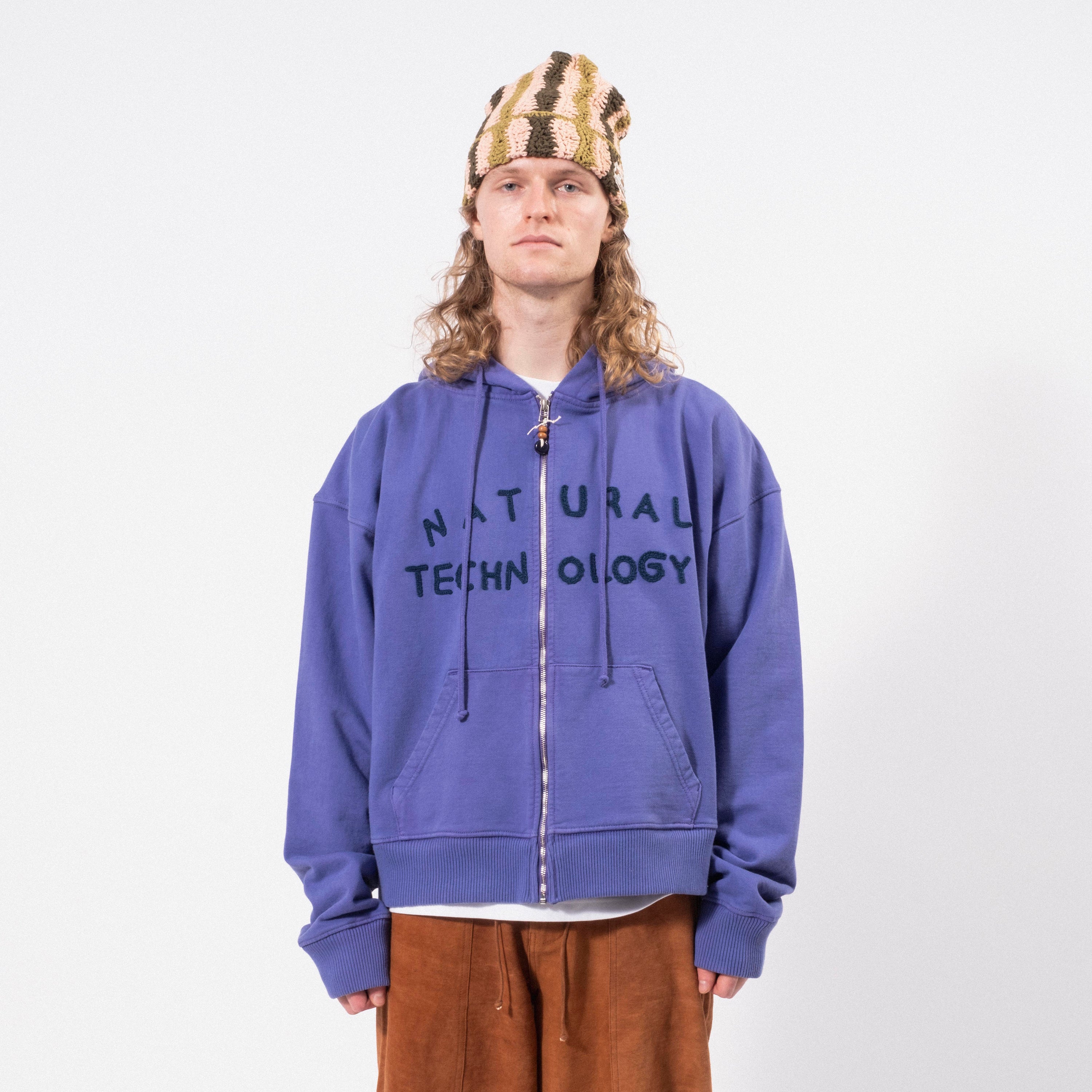 [STORY MFG] GEO ZIP HOODIE _ PURPLE