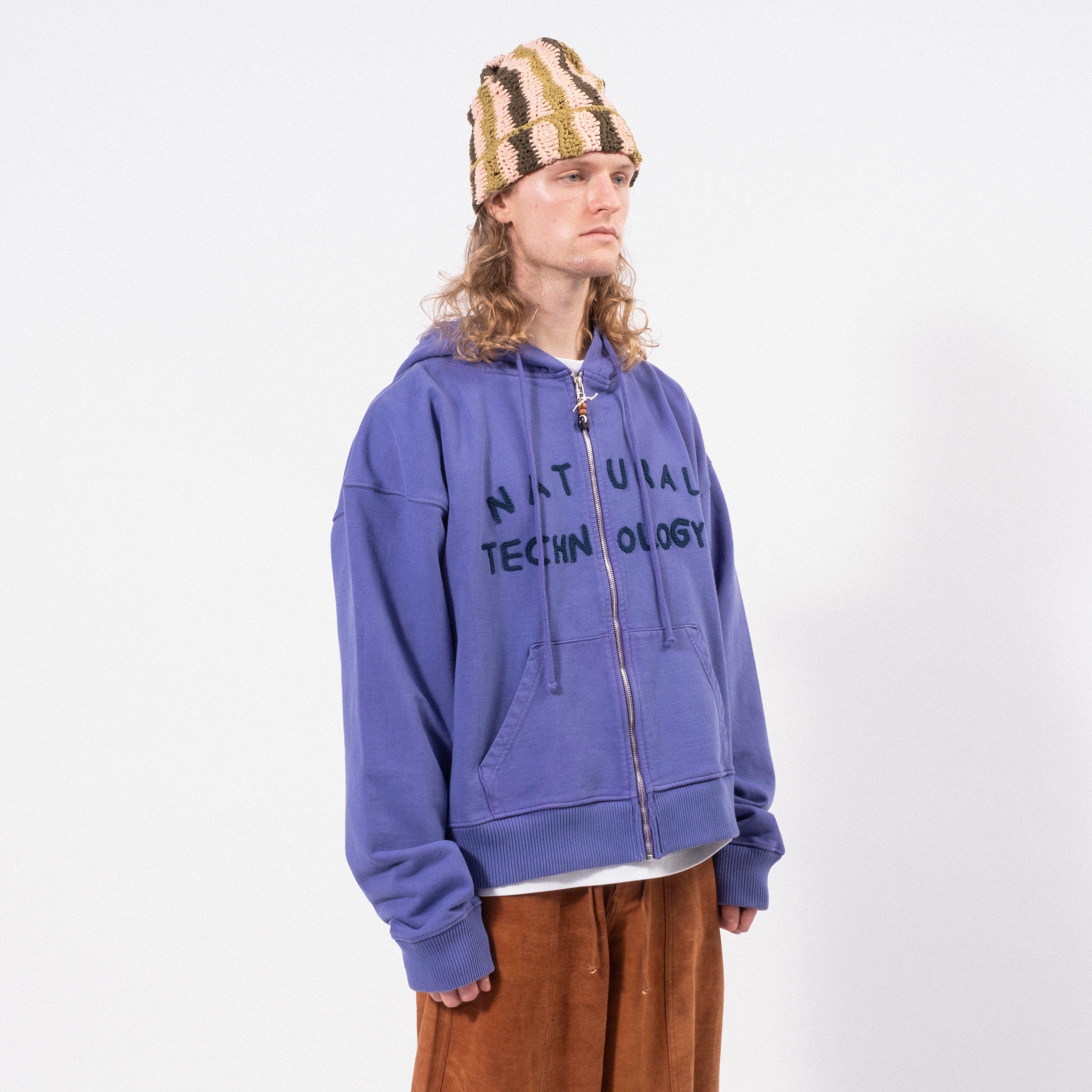 [STORY MFG] GEO ZIP HOODIE _ PURPLE