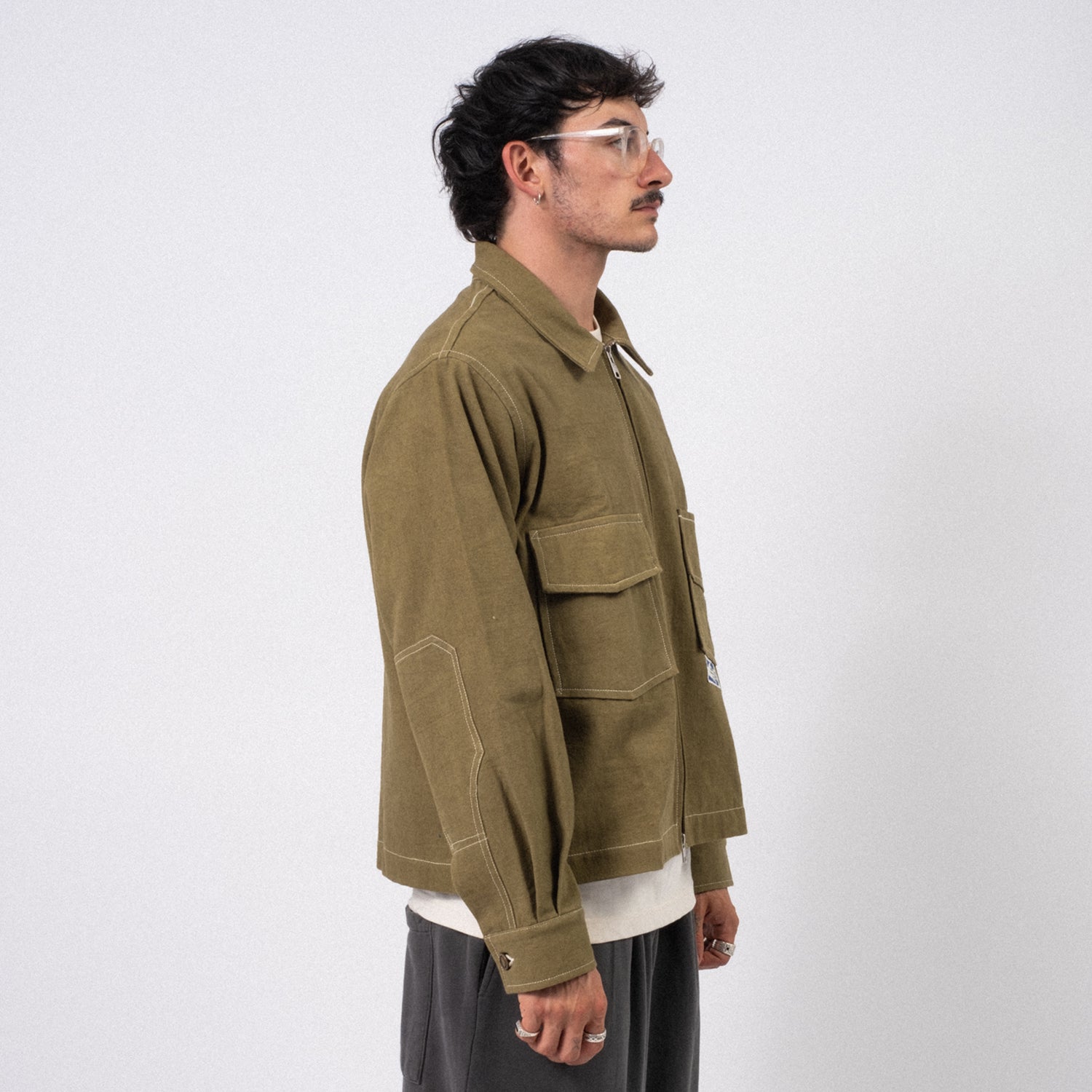 [STORY MFG] 555 JACKET _ OLIVE WONKY-WEAR