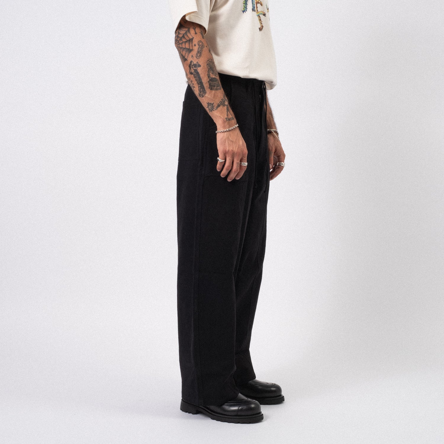 [STORY MFG] DOCUMENT PANTS _ BLACK