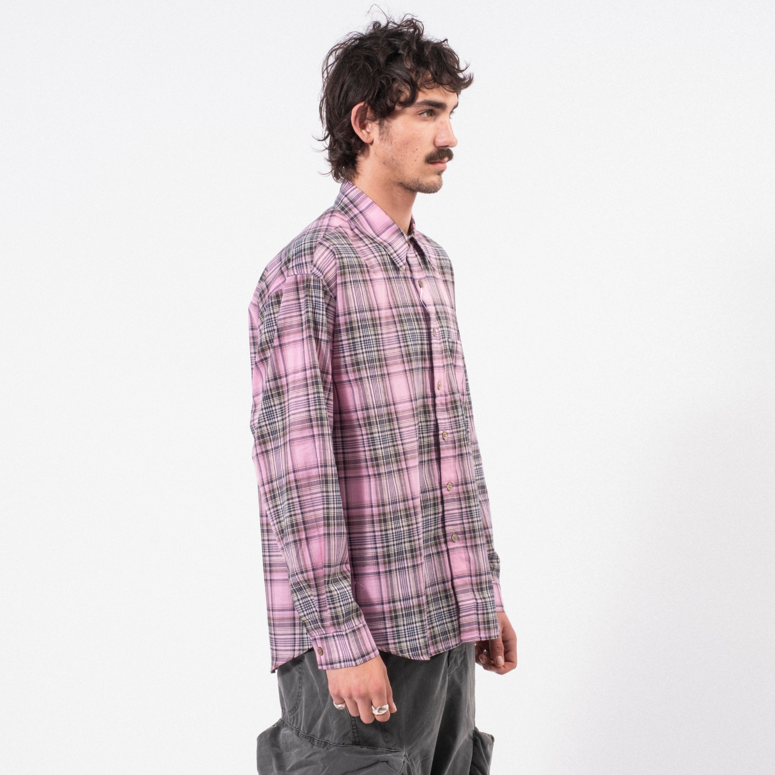 [999HUMANITY] EASY CHECK SHIRTS V14 _ PINK