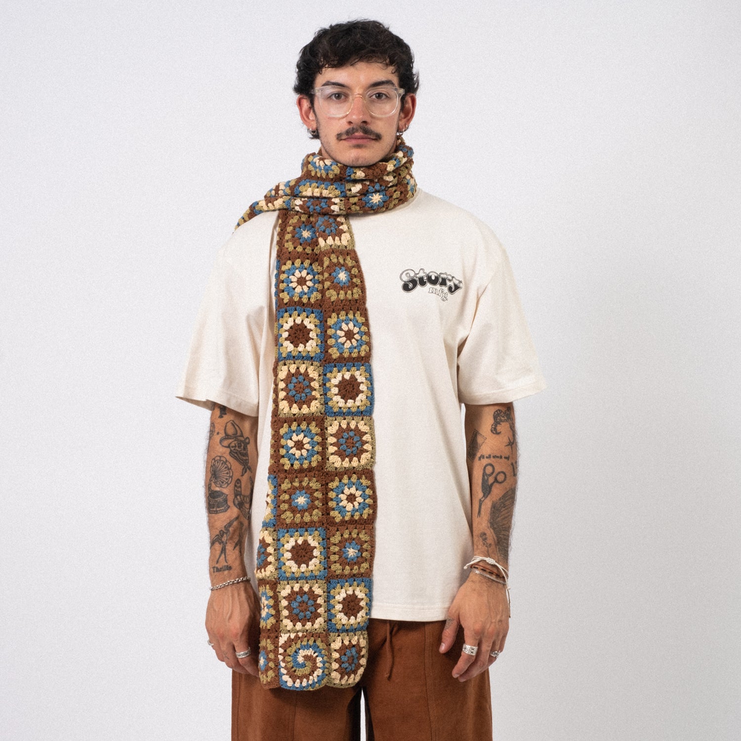 [STORY MFG] PIECE SCARF SLIM _ BROWN