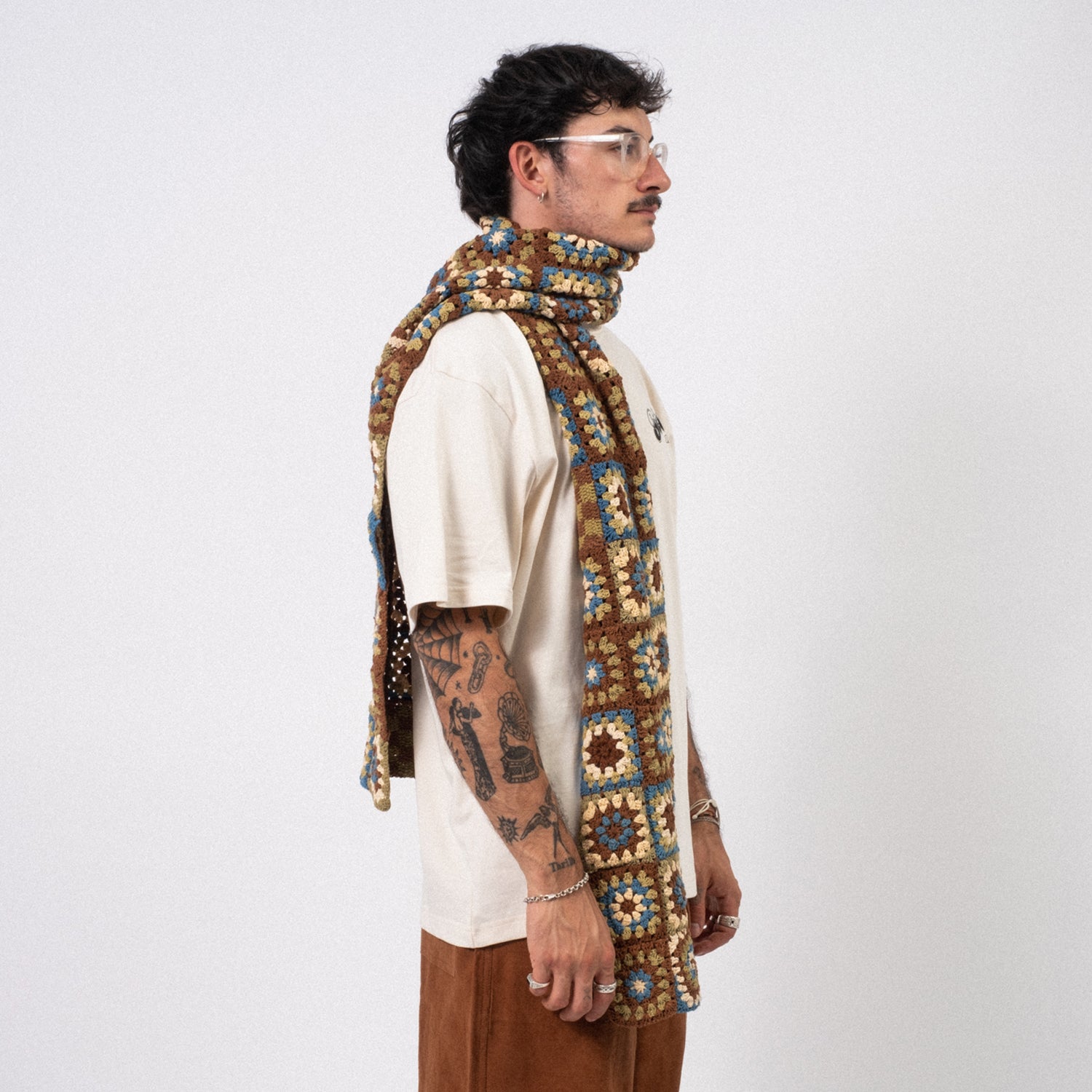 [STORY MFG] PIECE SCARF SLIM _ BROWN