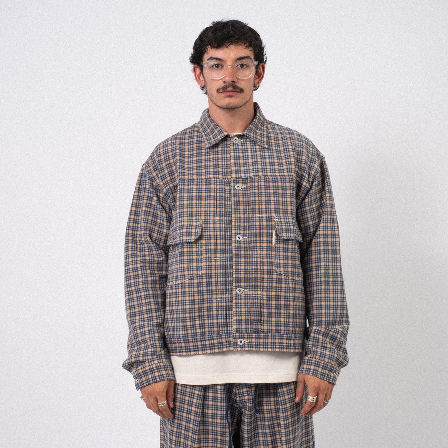 [STORY MFG] TUESDAY JACKET _ MUD CHECK HANDLOOM