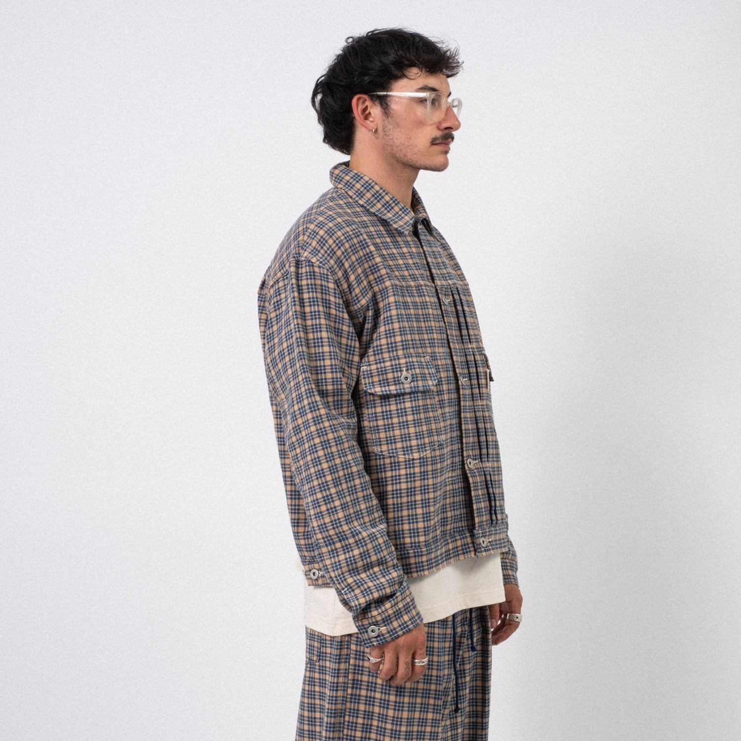 [STORY MFG] TUESDAY JACKET _ MUD CHECK HANDLOOM