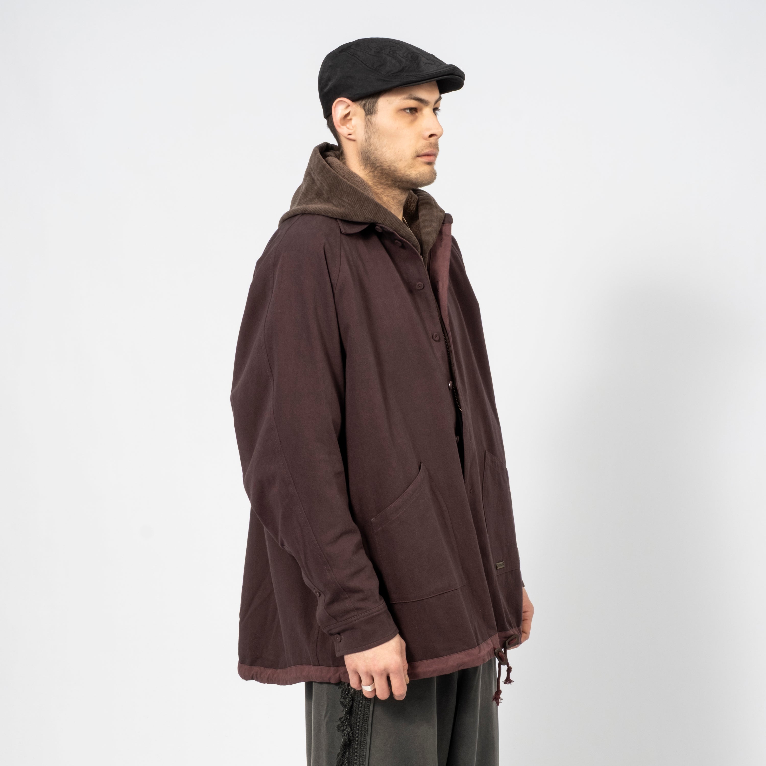 [AJOBYAJO] 3D RAGLAN STRING OVERSHIRT _ WINE
