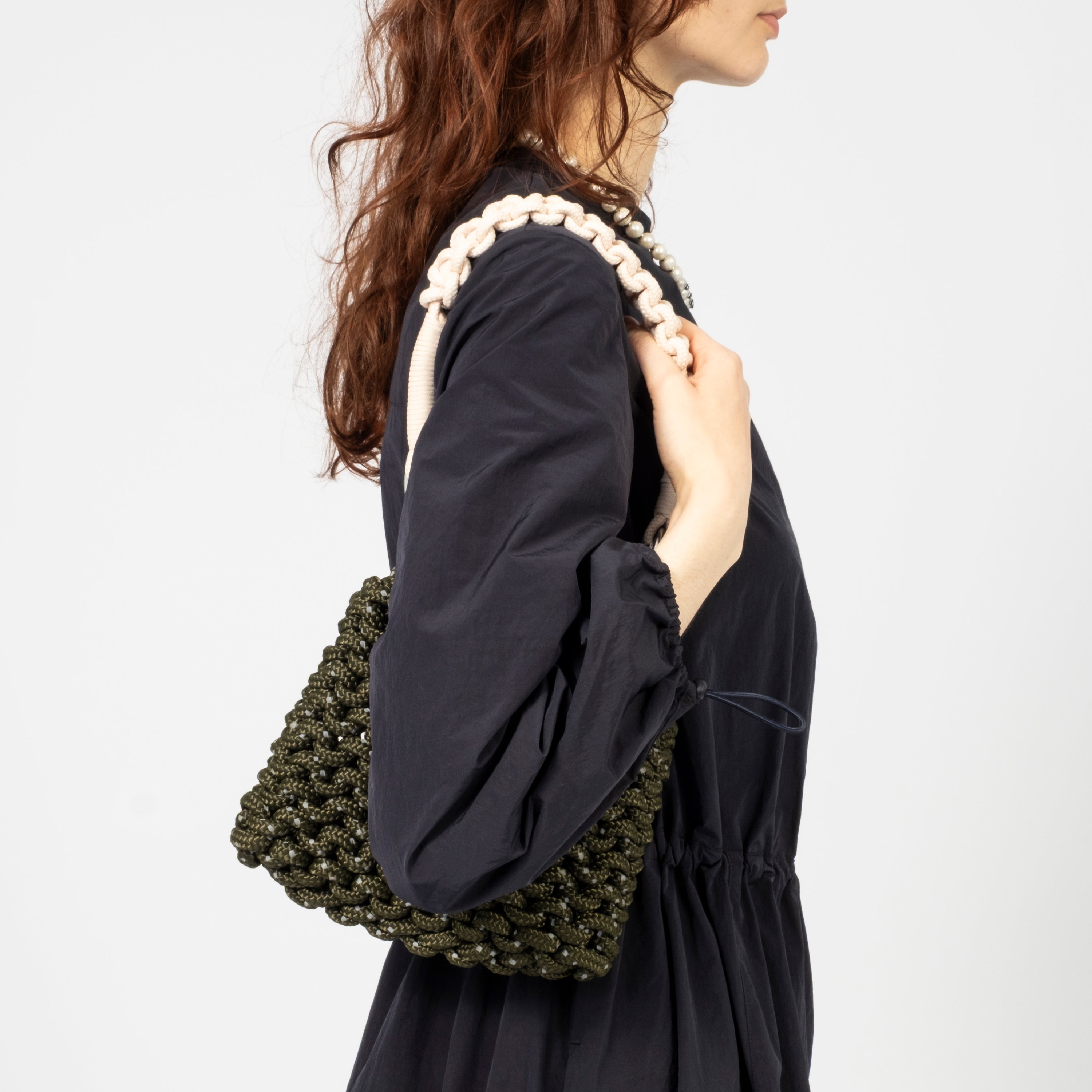 [BRAGGY] HANDBAG _ REFLECTIVE KAKI