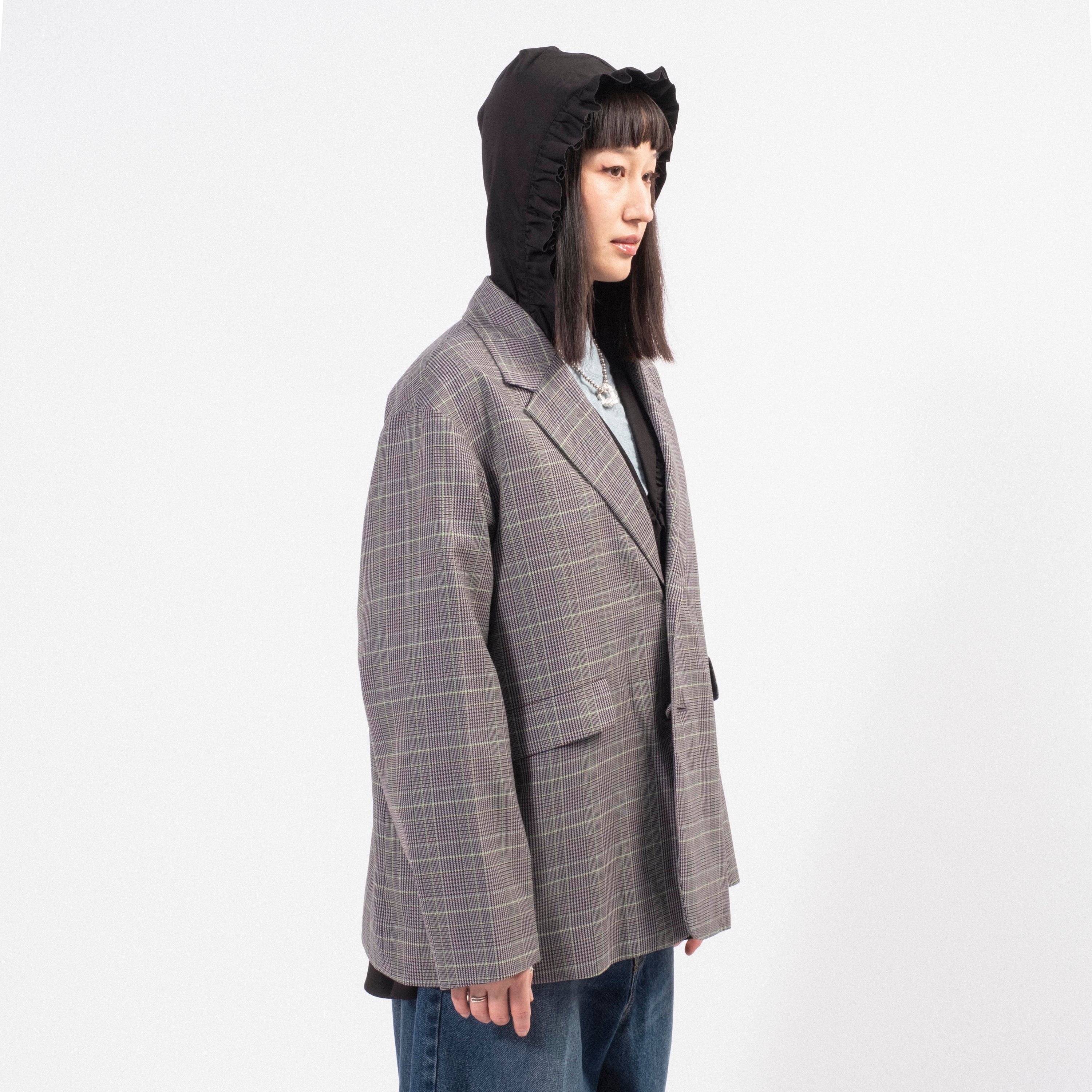 [RHODOLIRION] QT1005 OVERSIZED JACKET _ B-PLAID