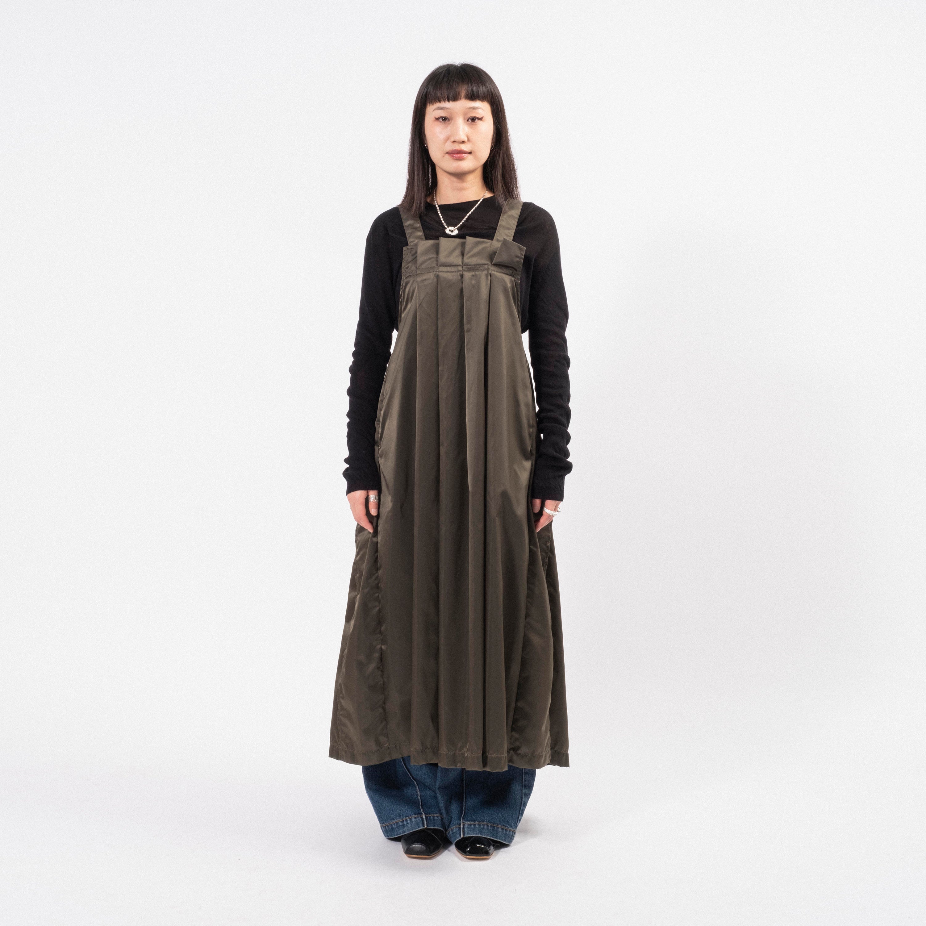 [RHODOLIRION] QT1029 JUMPER DRESS _ A-OLIVE