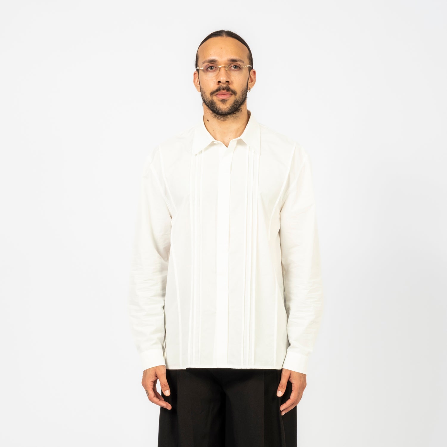 [AMOMENTO] MEN PLEATED SHIRT _ WHITE