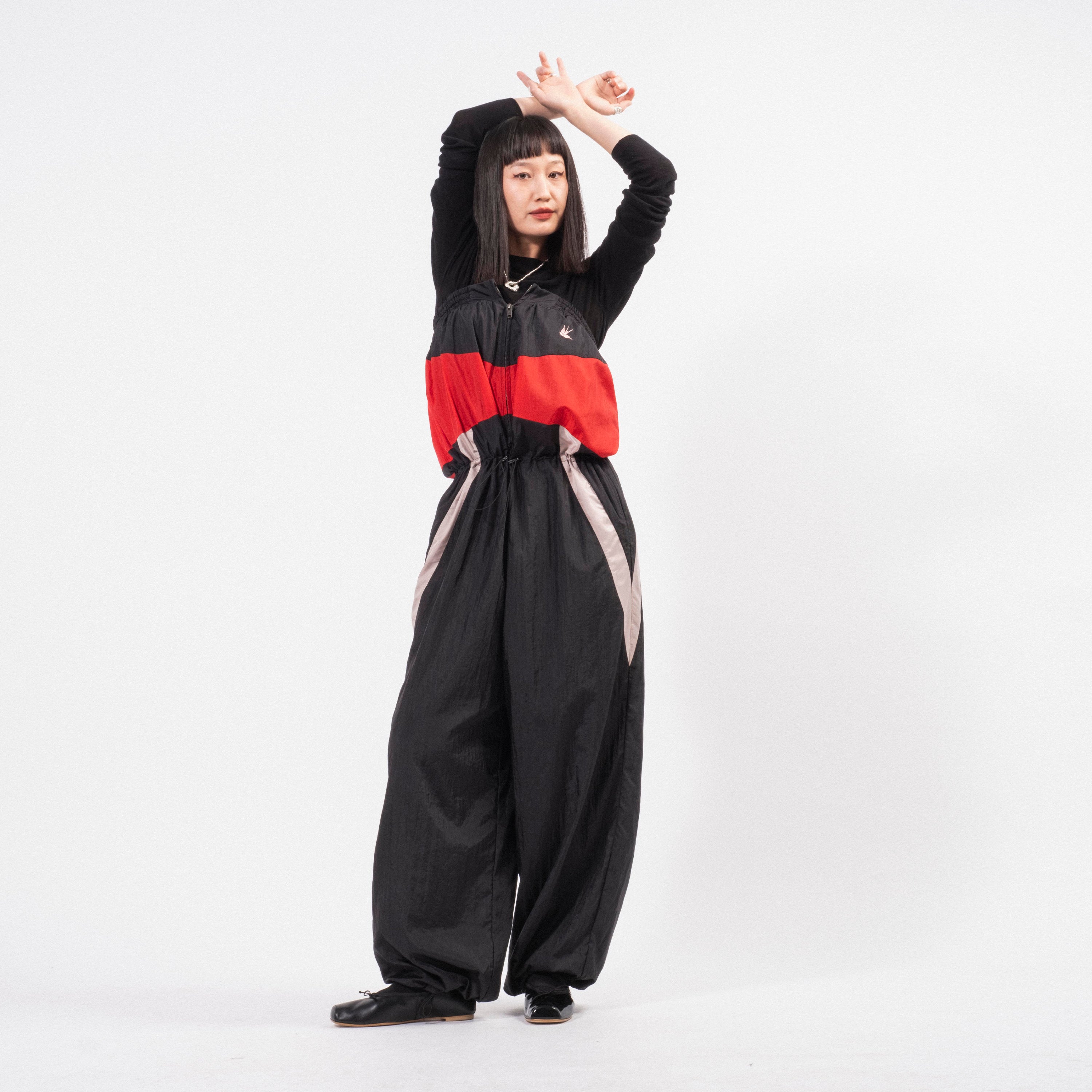 [RHODOLIRION] QT1046 TUBE TOP WARMING UP SUIT _ B-BLACK