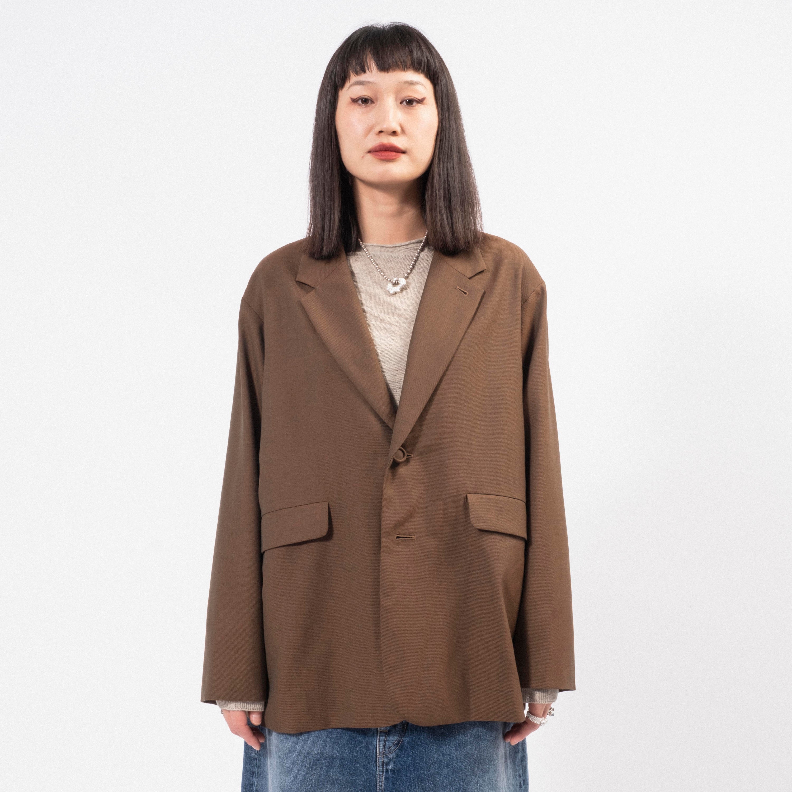 [RHODOLIRION] QT1005 OVERSIZED JACKET _ A-TAN