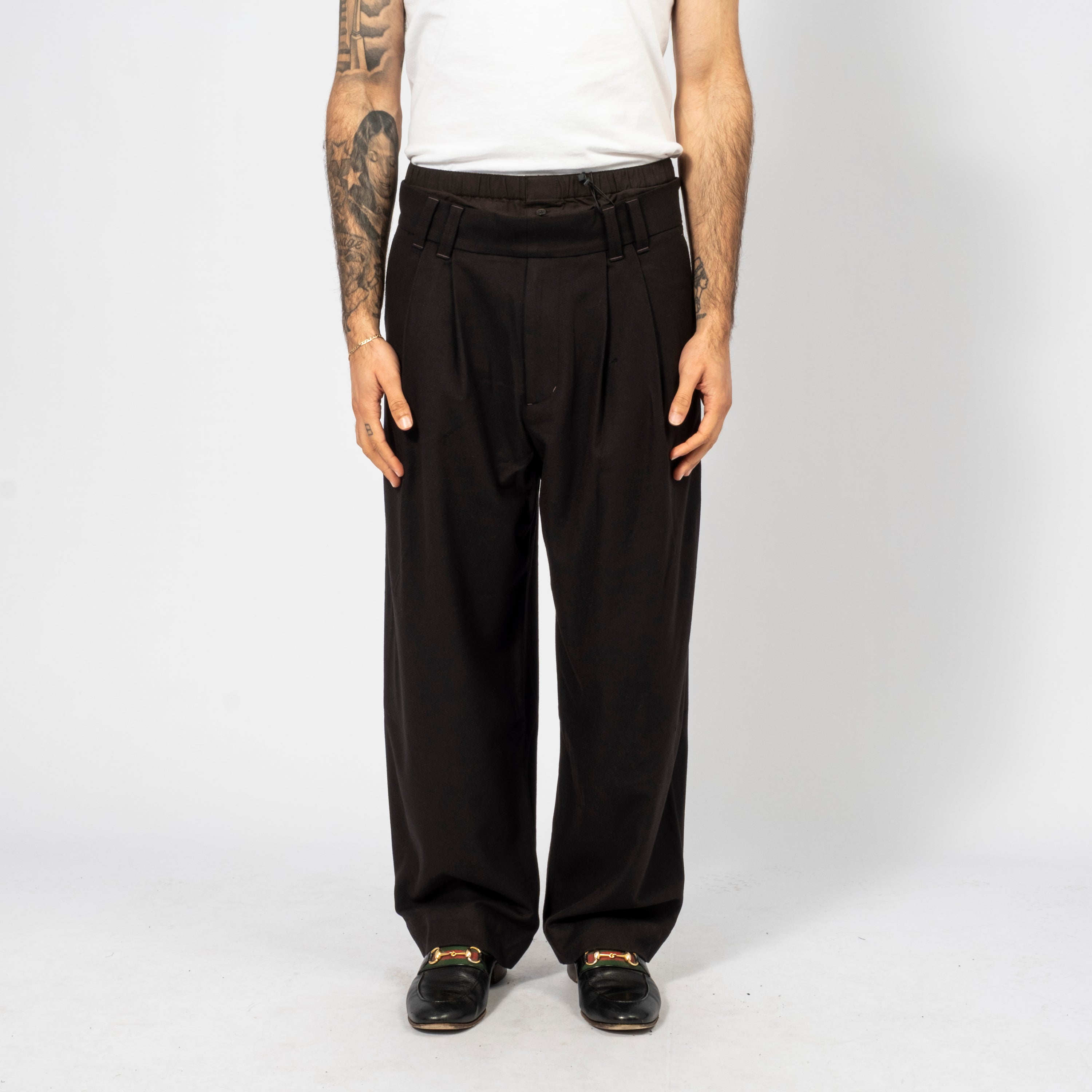 [AJOBYAJO] DOUBLE LAYERED PANTS _ BLACK