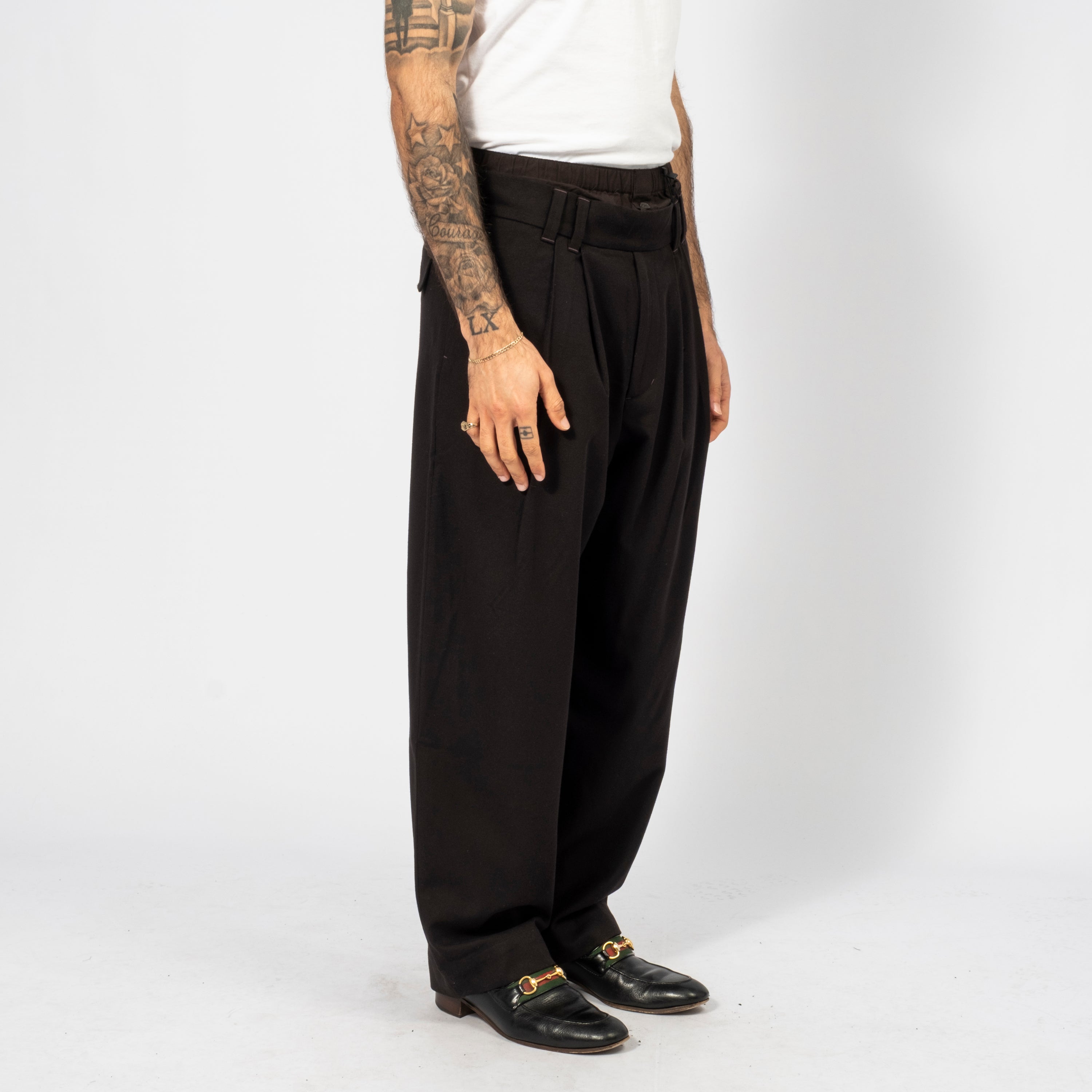 [AJOBYAJO] DOUBLE LAYERED PANTS _ BLACK