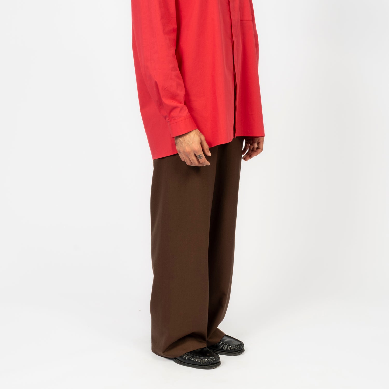 [AMOMENTO] MEN WOOL WIDE PANTS _ KHAKI