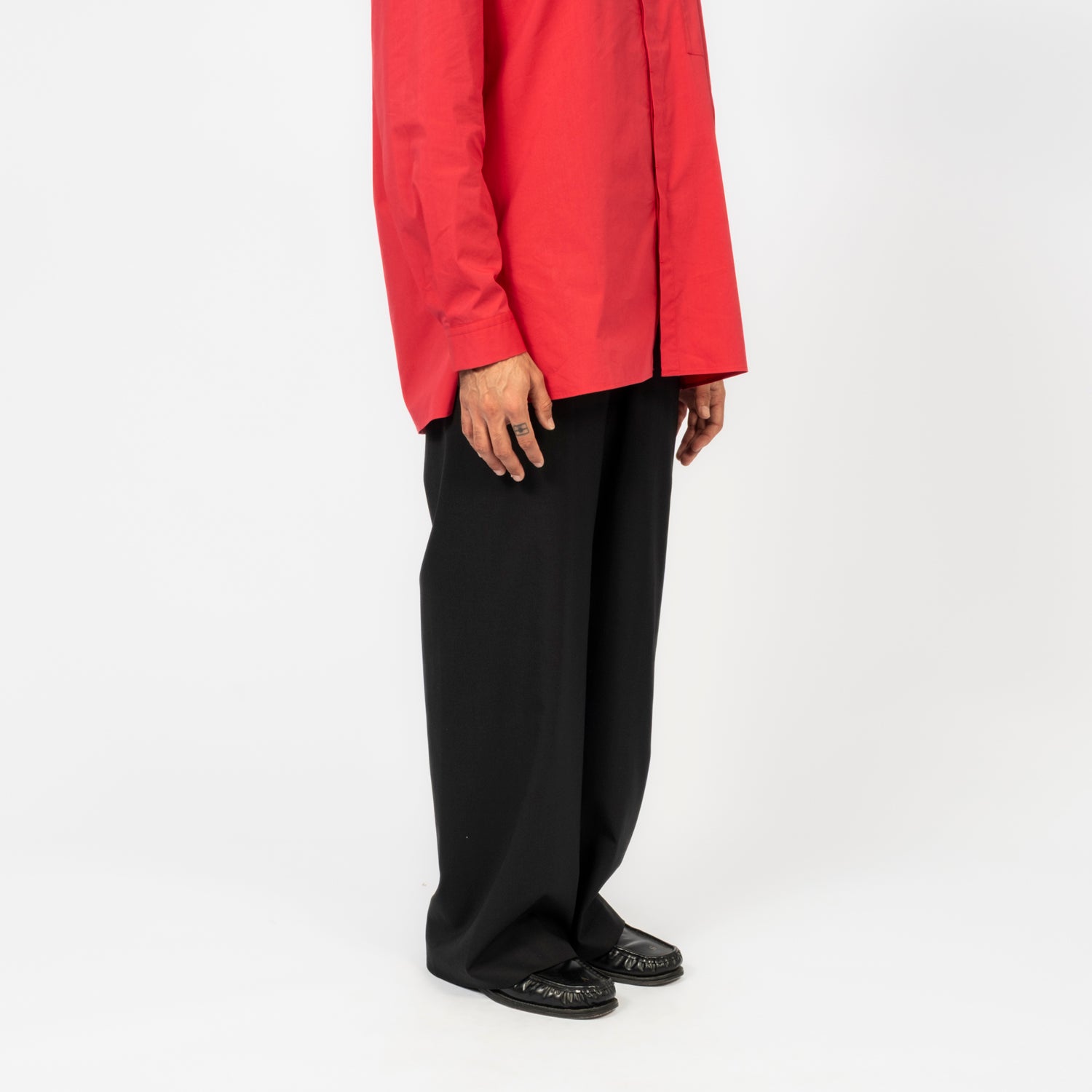 [AMOMENTO] MEN WOOL WIDE PANTS _ BLACK