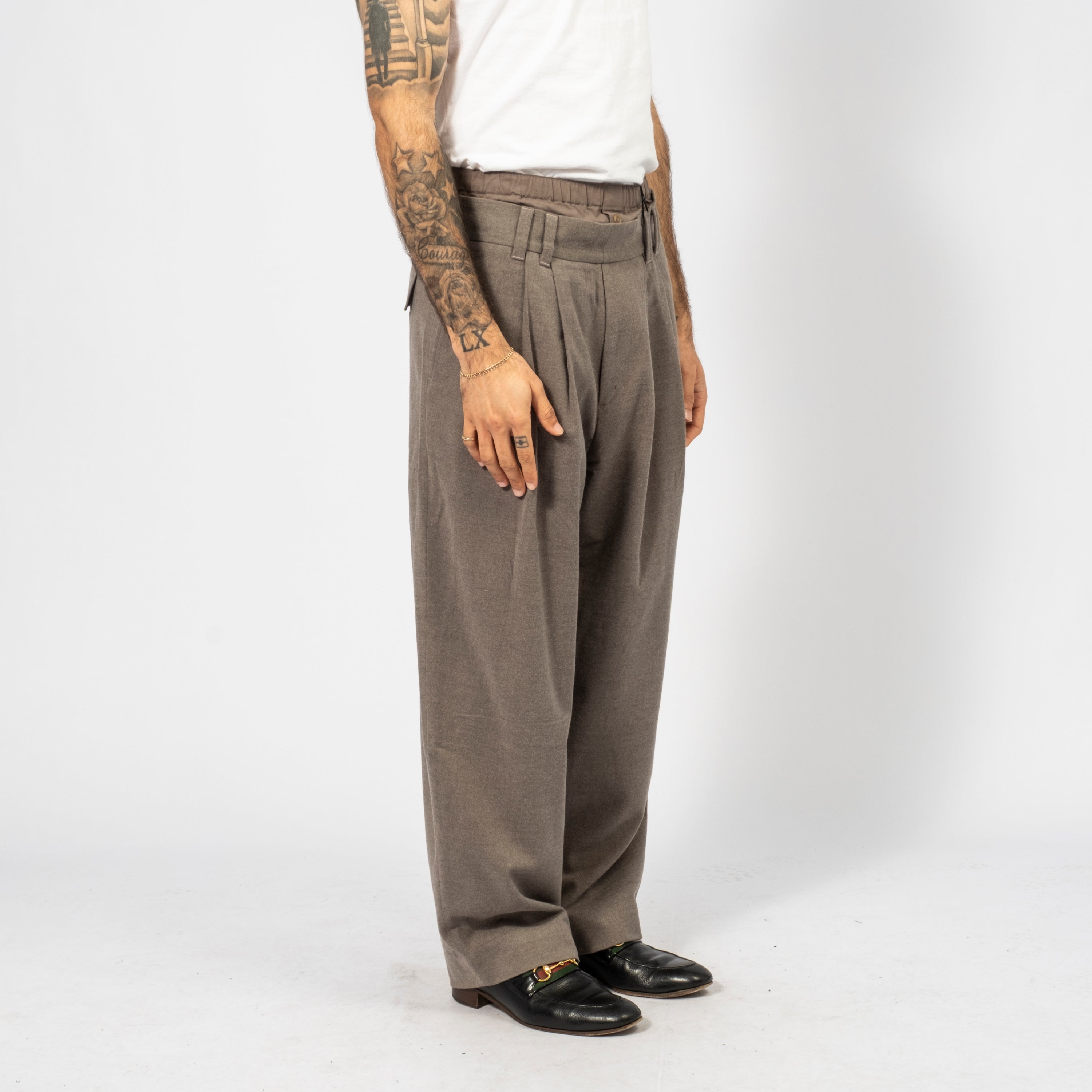 [AJOBYAJO] DOUBLE LAYERED PANTS _ GREY