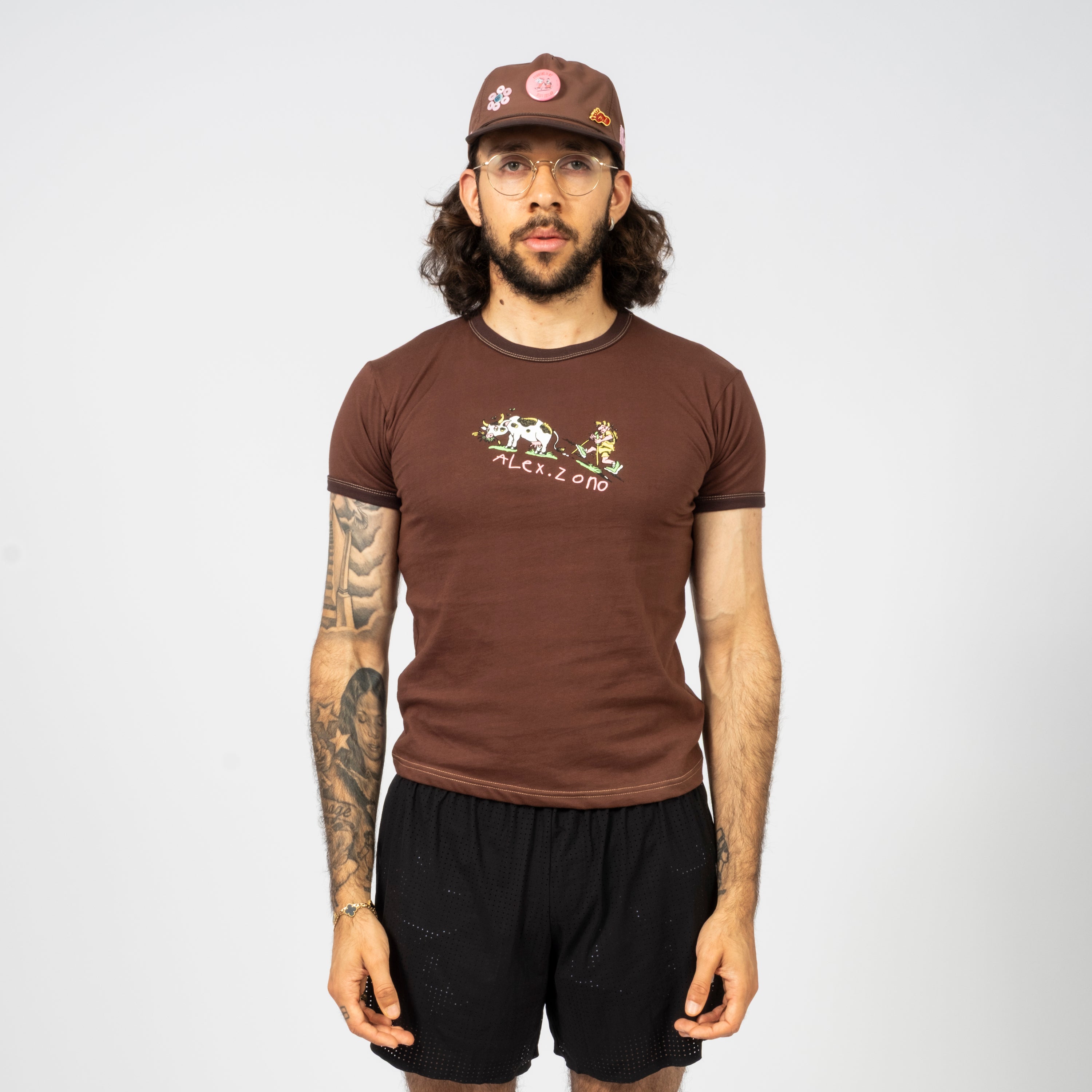 [ALEX ZONO] TRAIL TEE _ BROWN