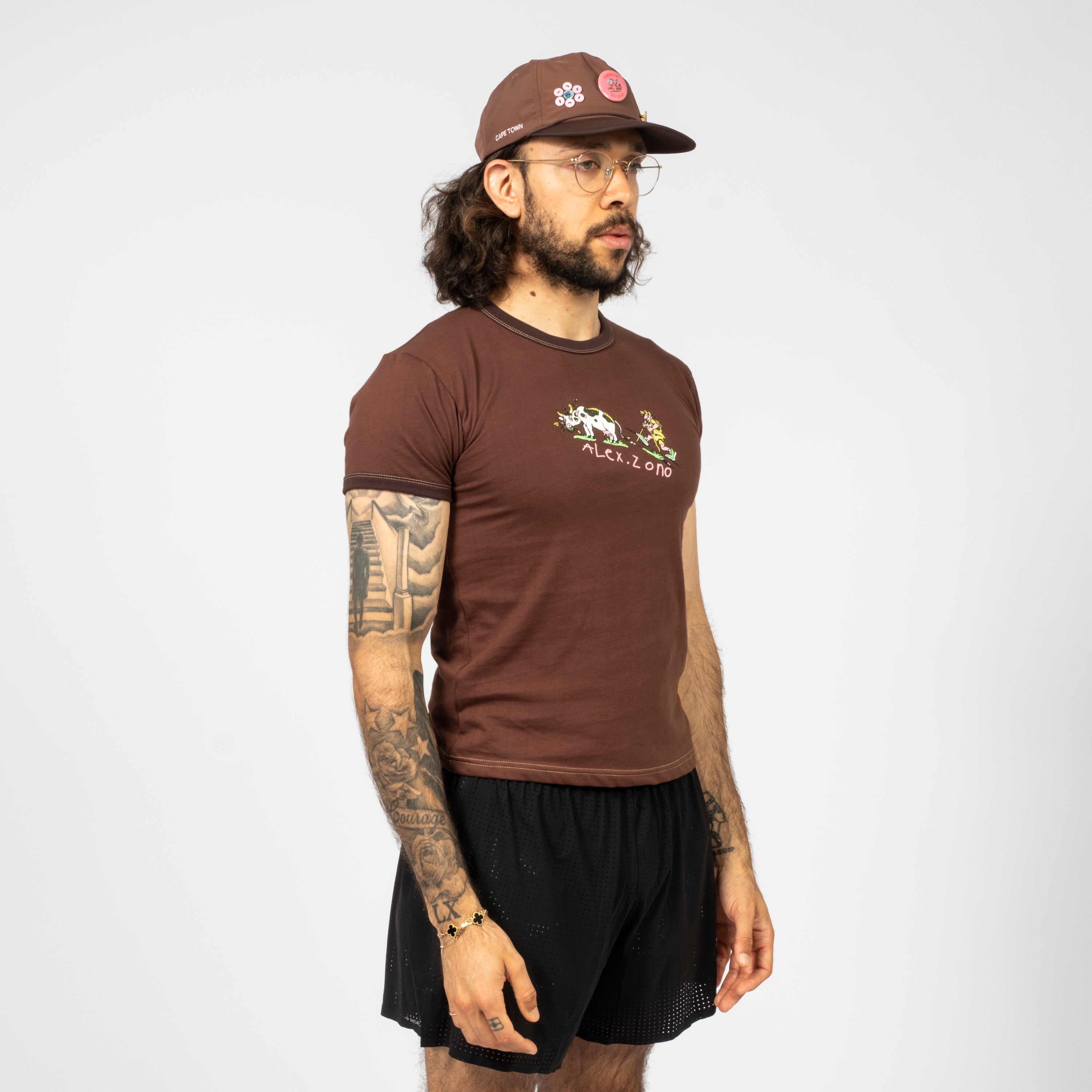 [ALEX ZONO] TRAIL TEE _ BROWN