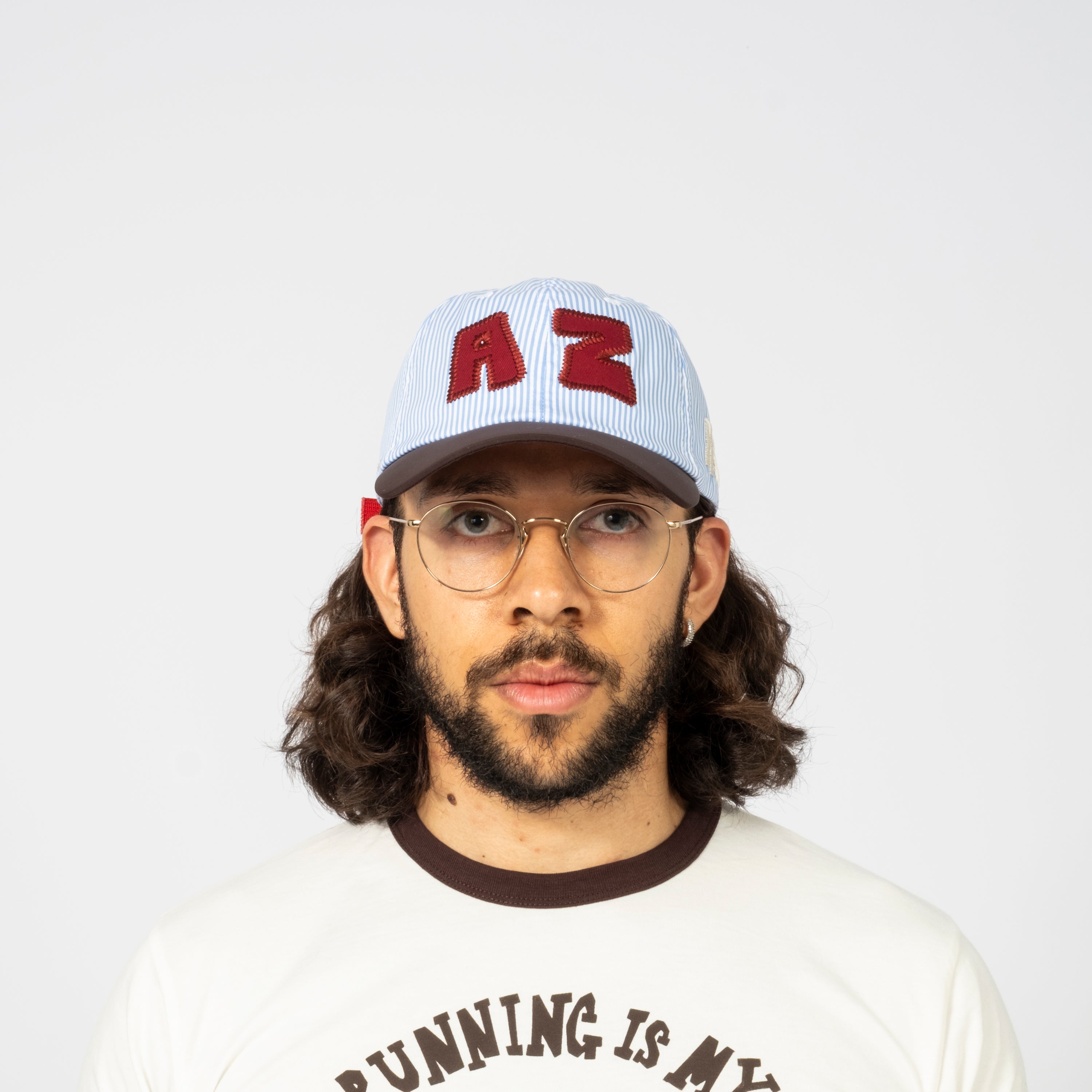 [ALEX ZONO] AZ DAD HAT _ BLUE STRIPE