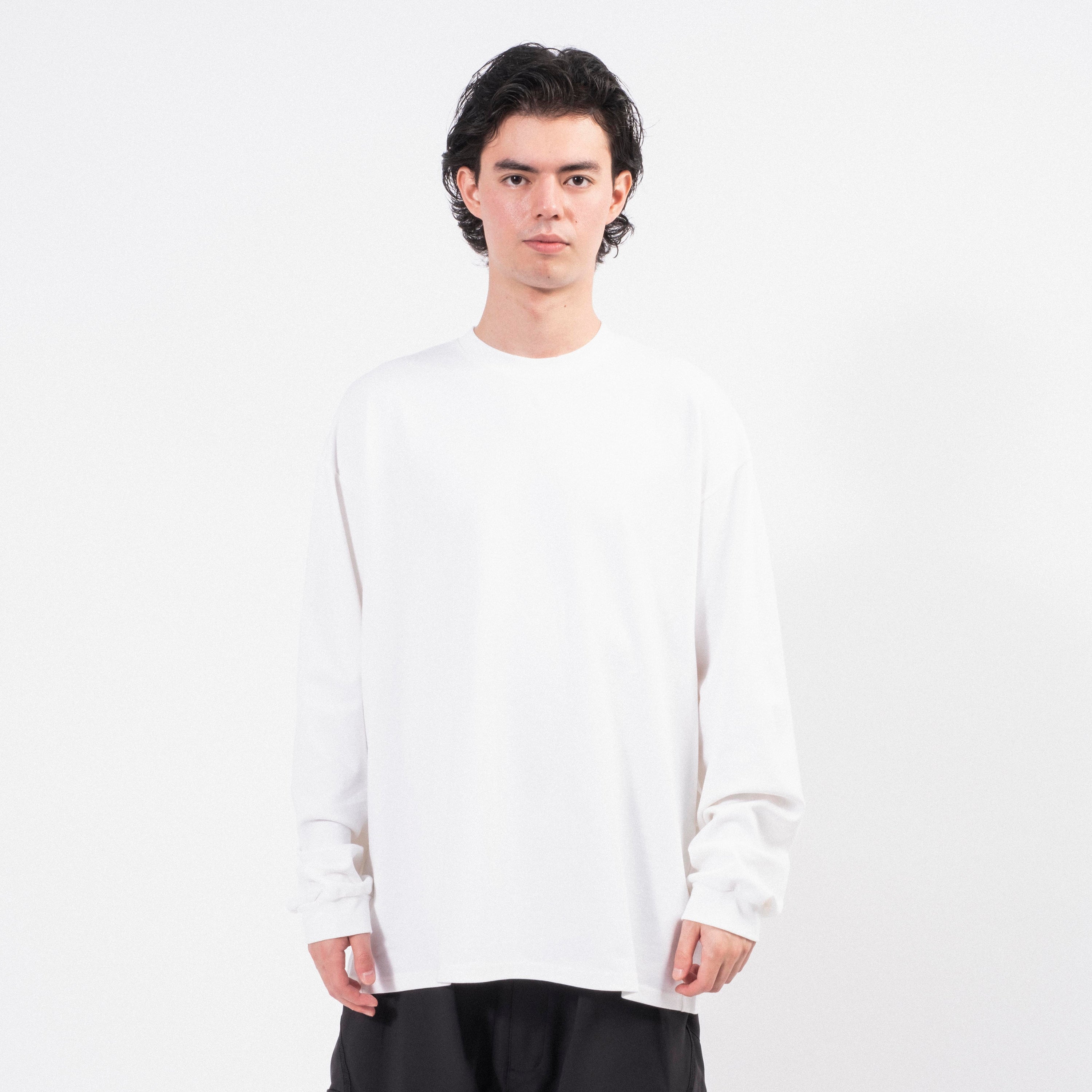 [GOOPiMADE] “G_MODEL-03” JUST A NORMAL L/S TEE _ WHITE