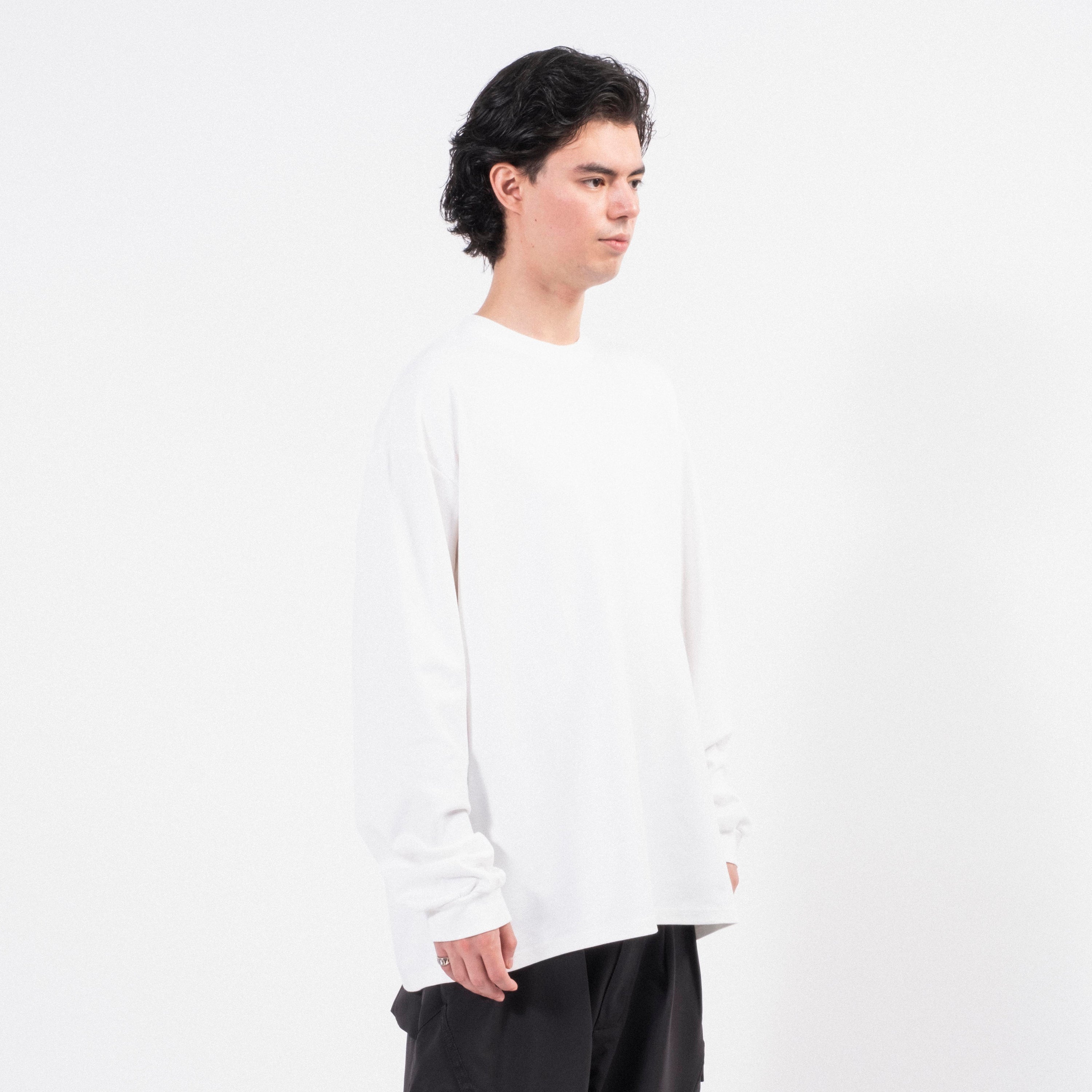 [GOOPiMADE] “G_MODEL-03” JUST A NORMAL L/S TEE _ WHITE