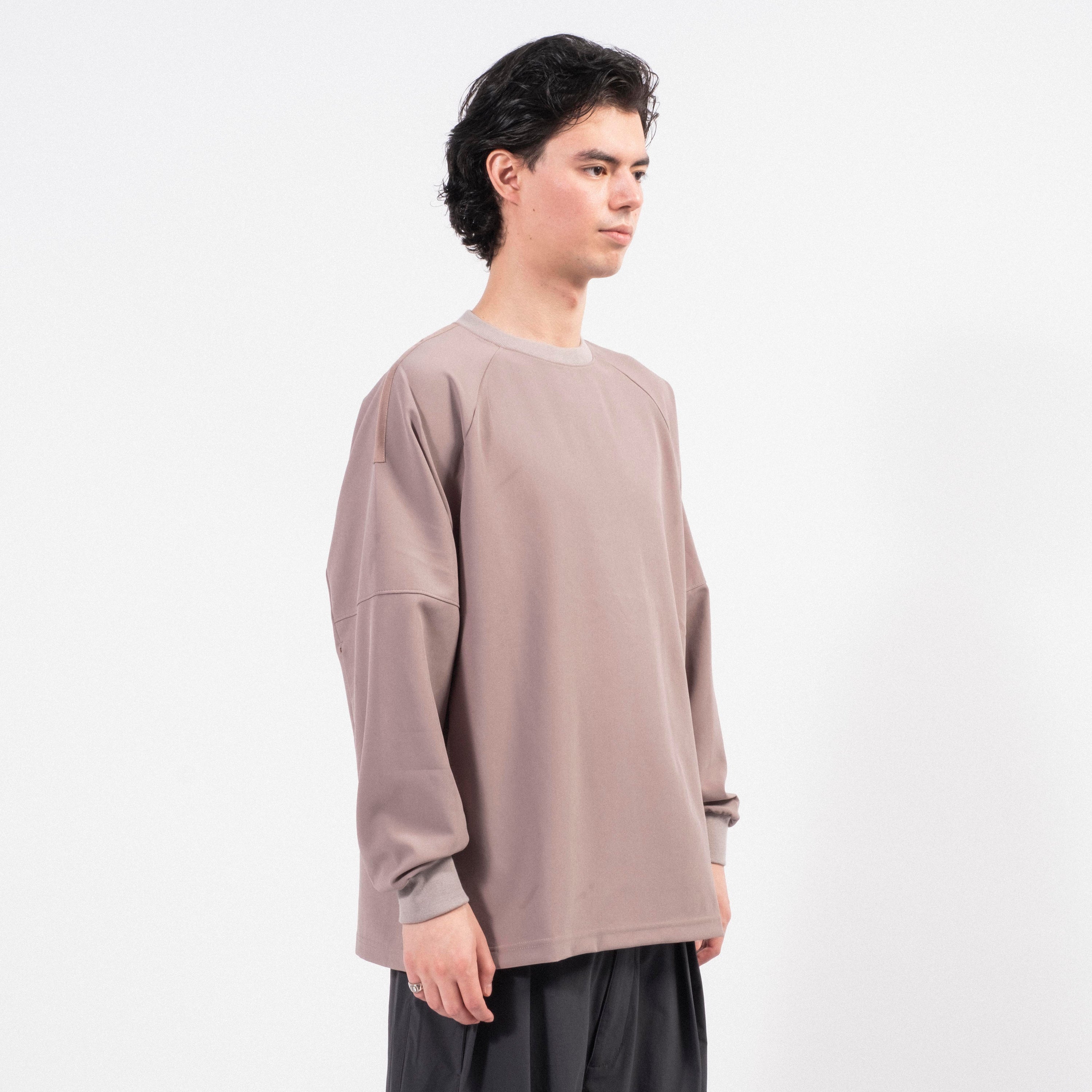 [GOOPiMADE X MASTER-PIECE] “MEQUIP-L1” TORQUED 3D CABLE CREWNECK _ SAND