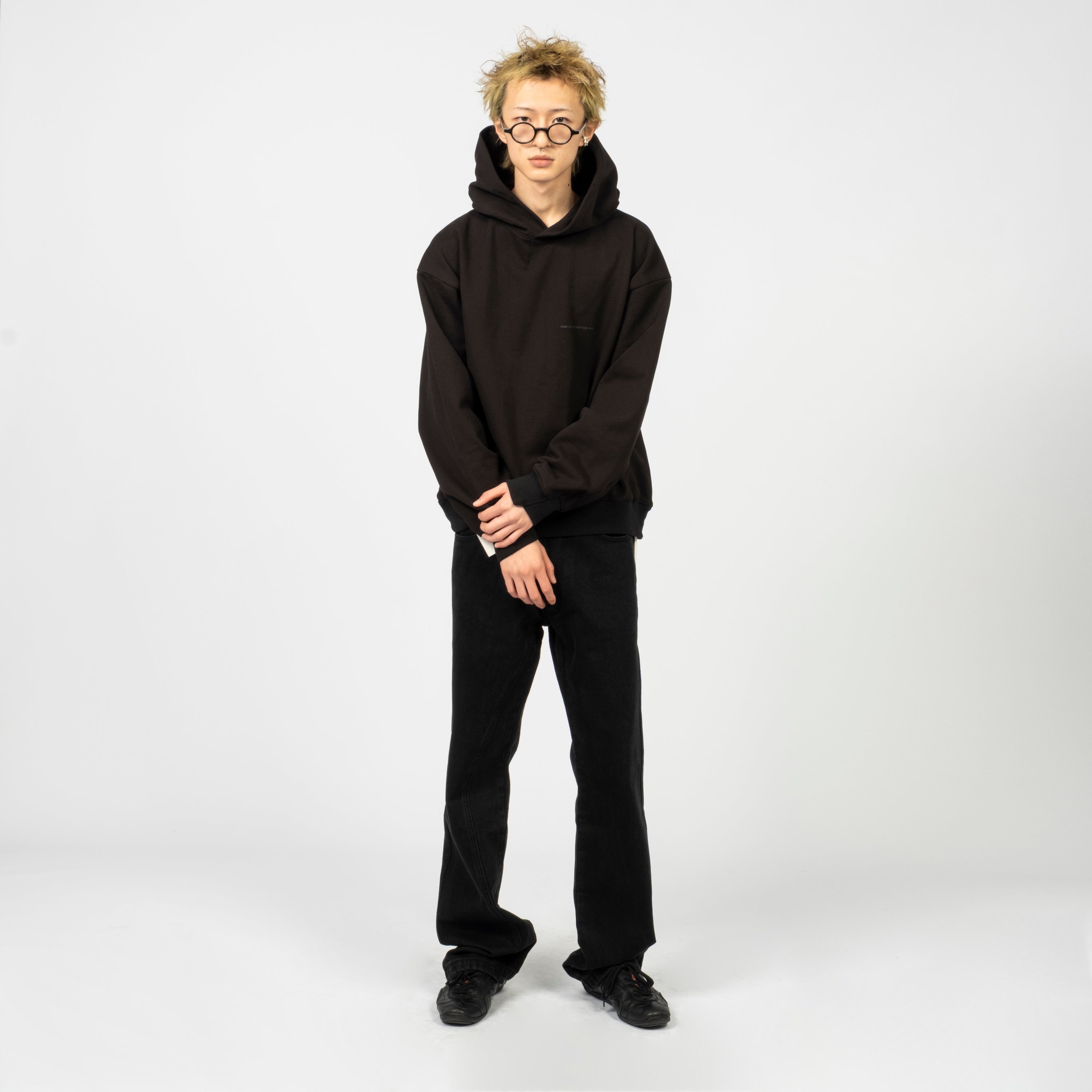 POST ARCHIVE FACTION] WORK HOODIE _ BLACK