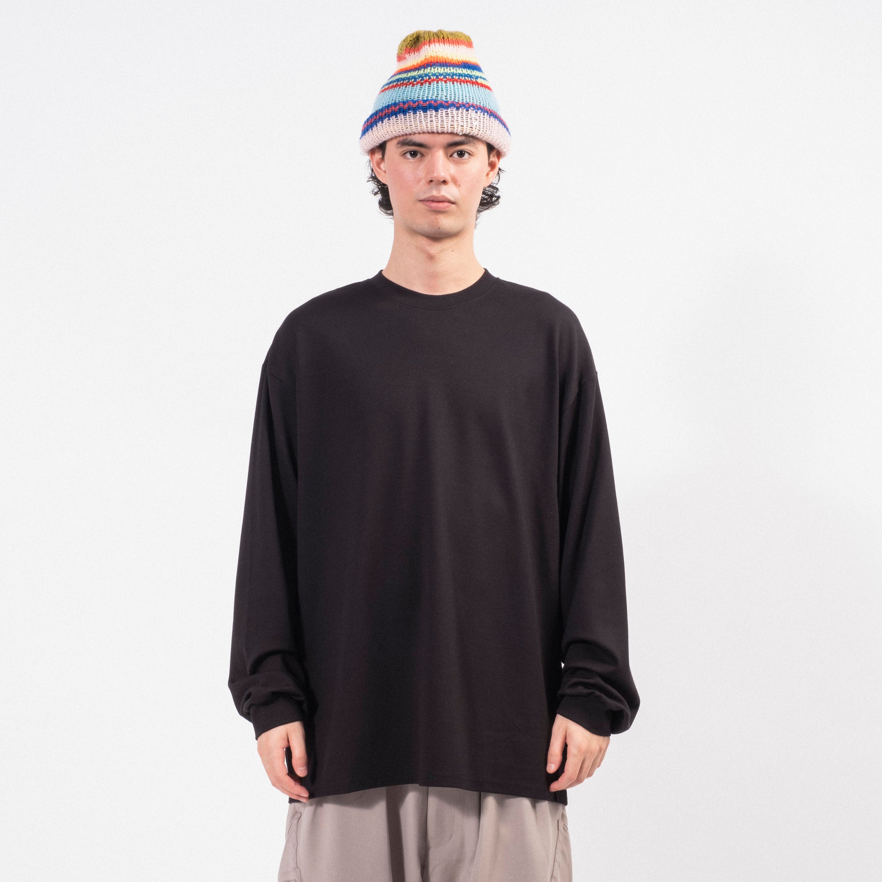 [GOOPiMADE] “G_MODEL-03” JUST A NORMAL L/S TEE _ BLACK