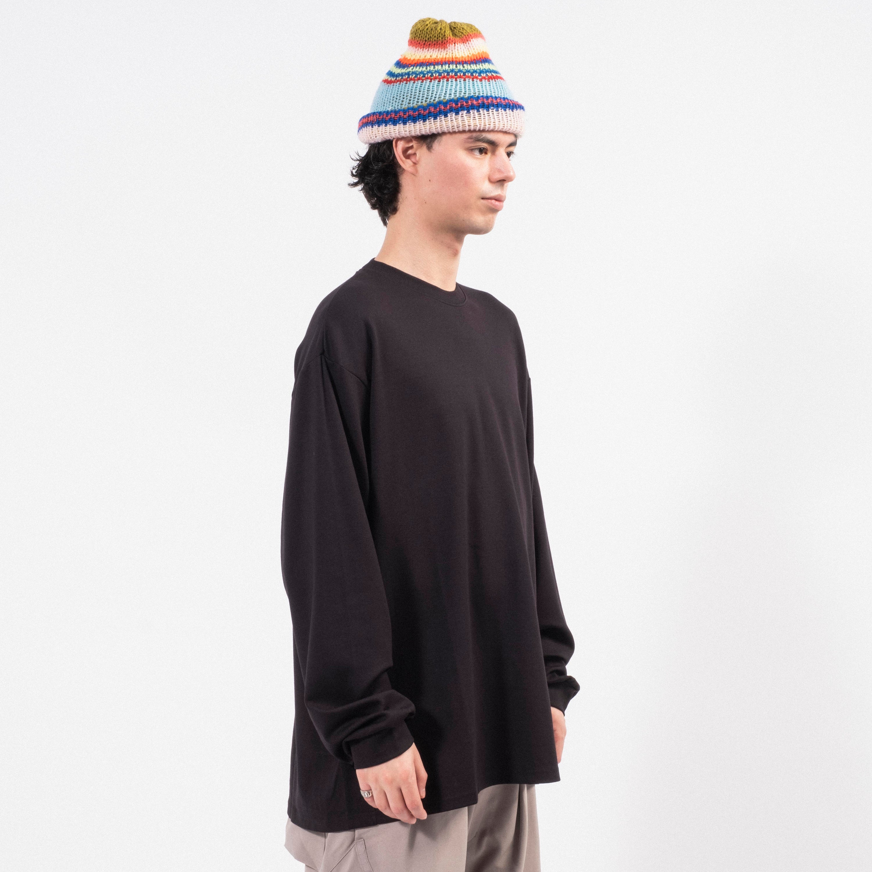 [GOOPiMADE] “G_MODEL-03” JUST A NORMAL L/S TEE _ BLACK