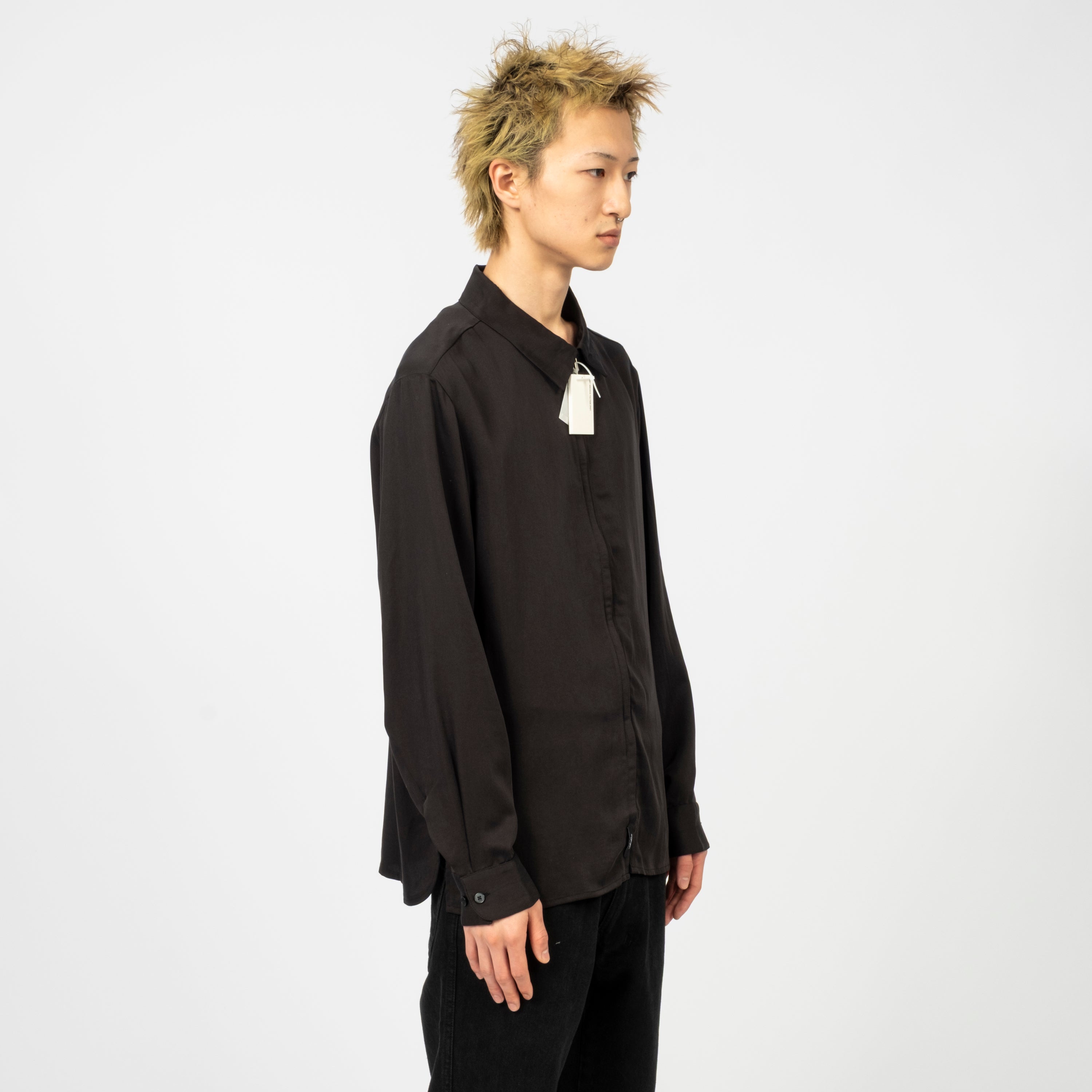 [POST ARCHIVE FACTION] ZIP SHIRT (ARCHIVE) _ BLACK