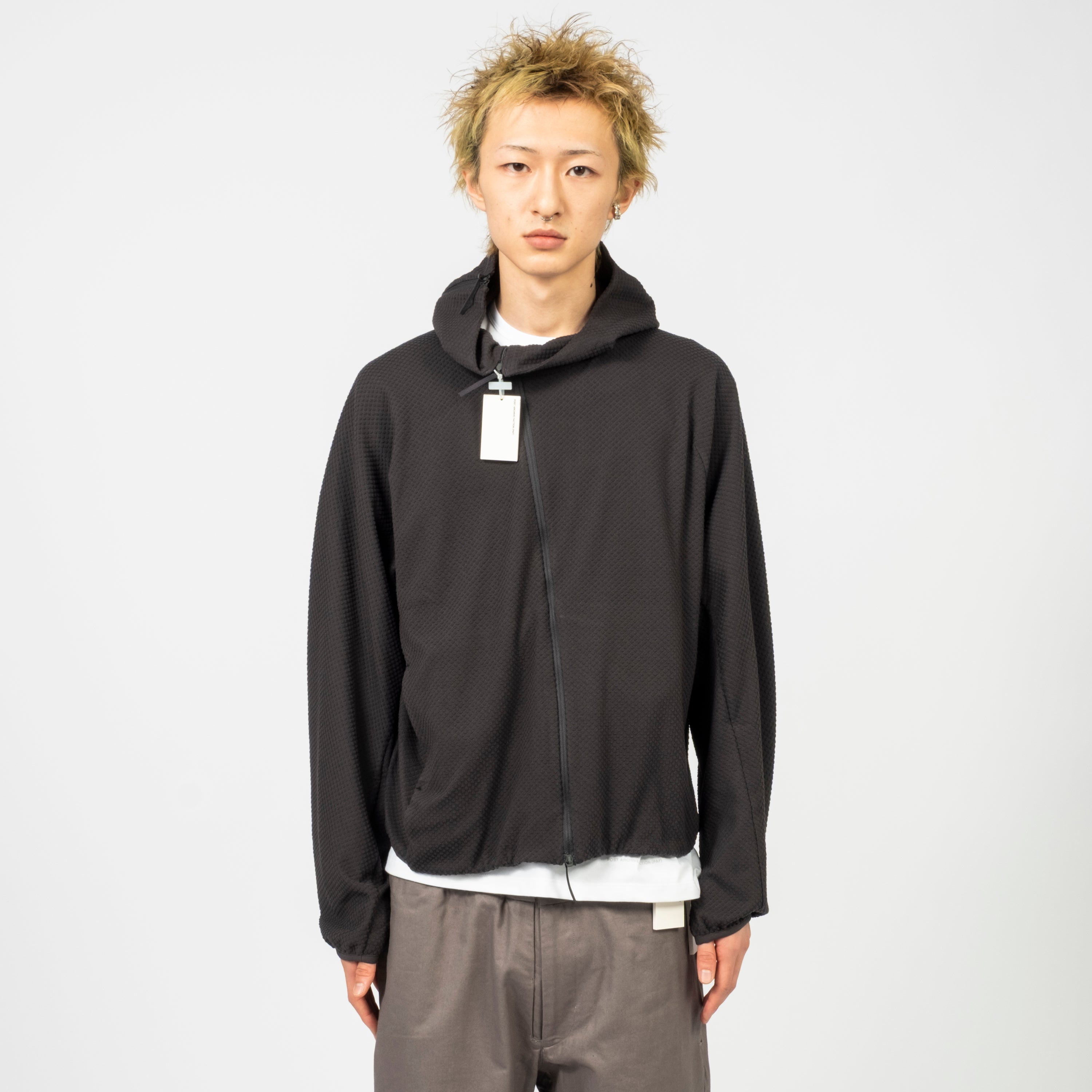 [POST ARCHIVE FACTION] FLEECE HOODIE (ARCHIVE) _ CHARCOAL