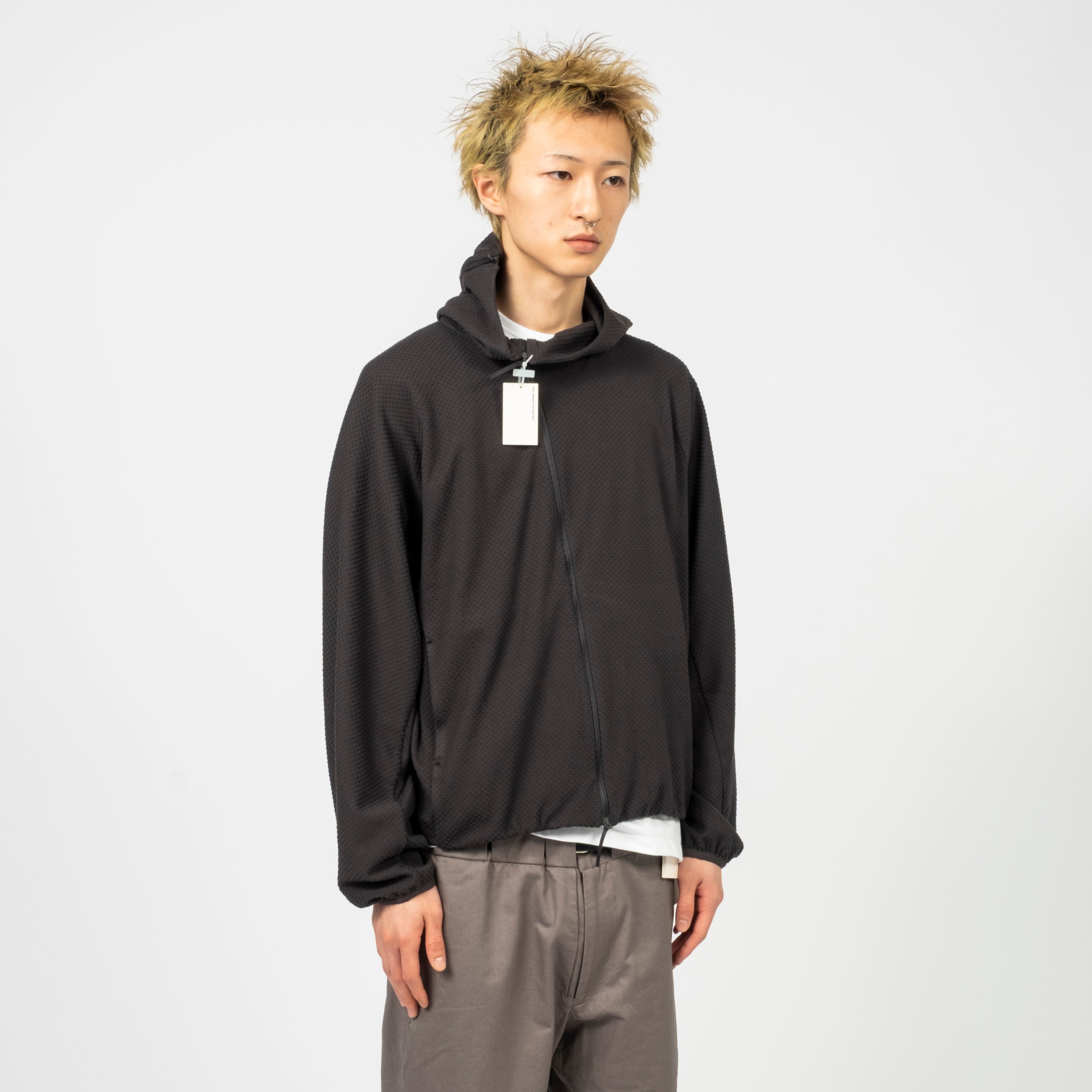 [POST ARCHIVE FACTION] FLEECE HOODIE (ARCHIVE) _ CHARCOAL