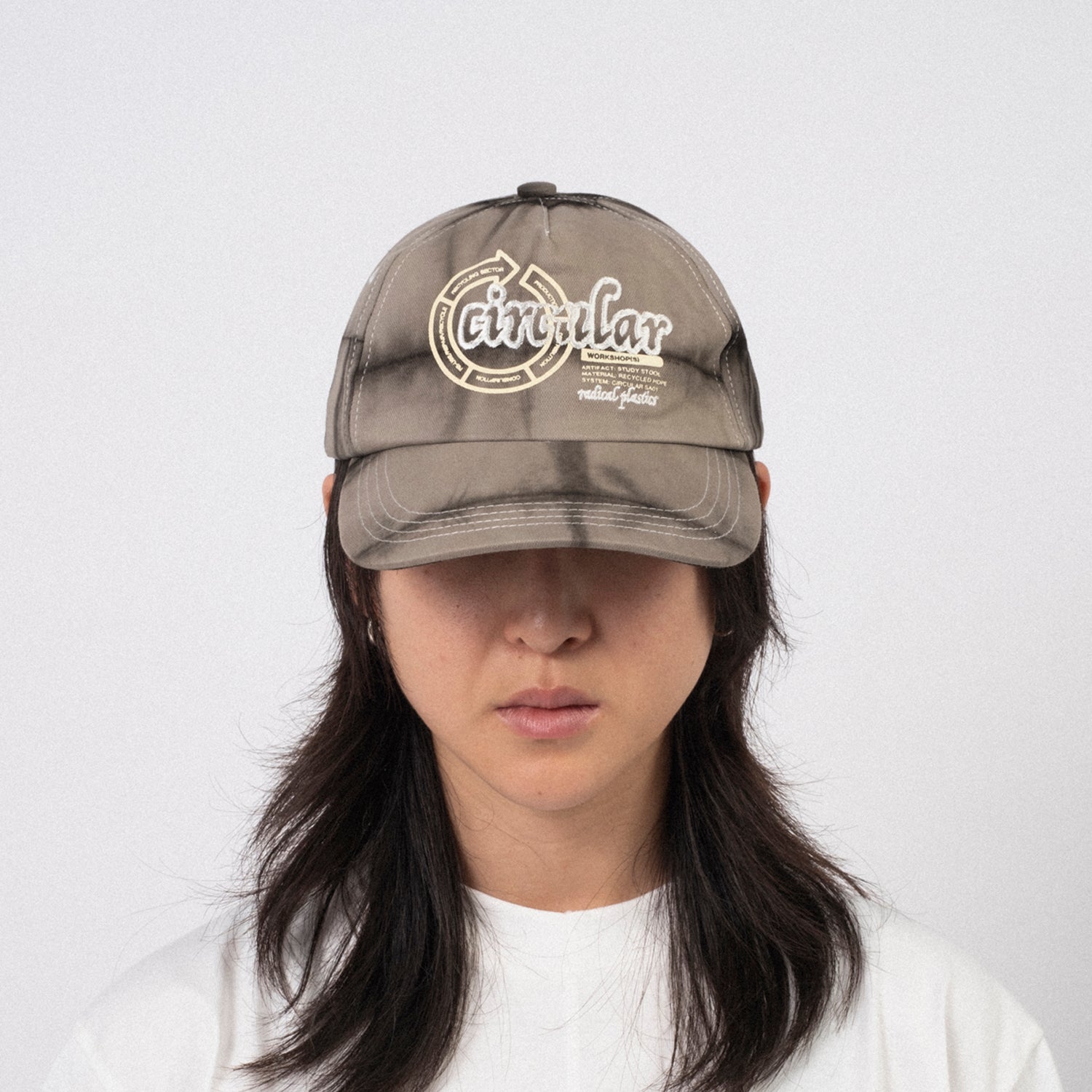 [SPACE AVAILABLE] CIRCULAR DESIGN CAP _ TYE DYE GREY